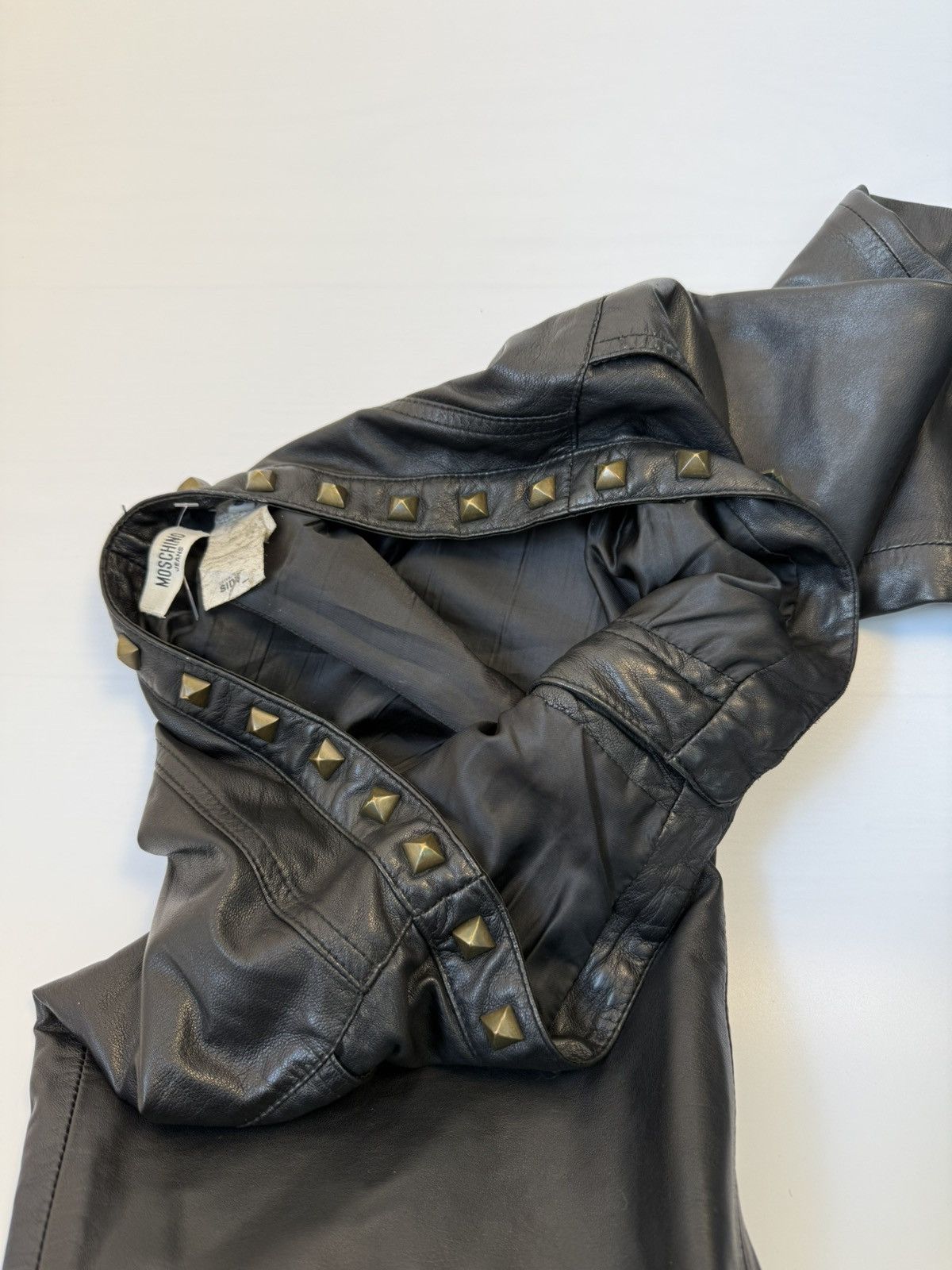 Moschino Archive Moschino Jeans Vintage Leather Pants Size 30" / US 8 / IT 44 - 10 Thumbnail