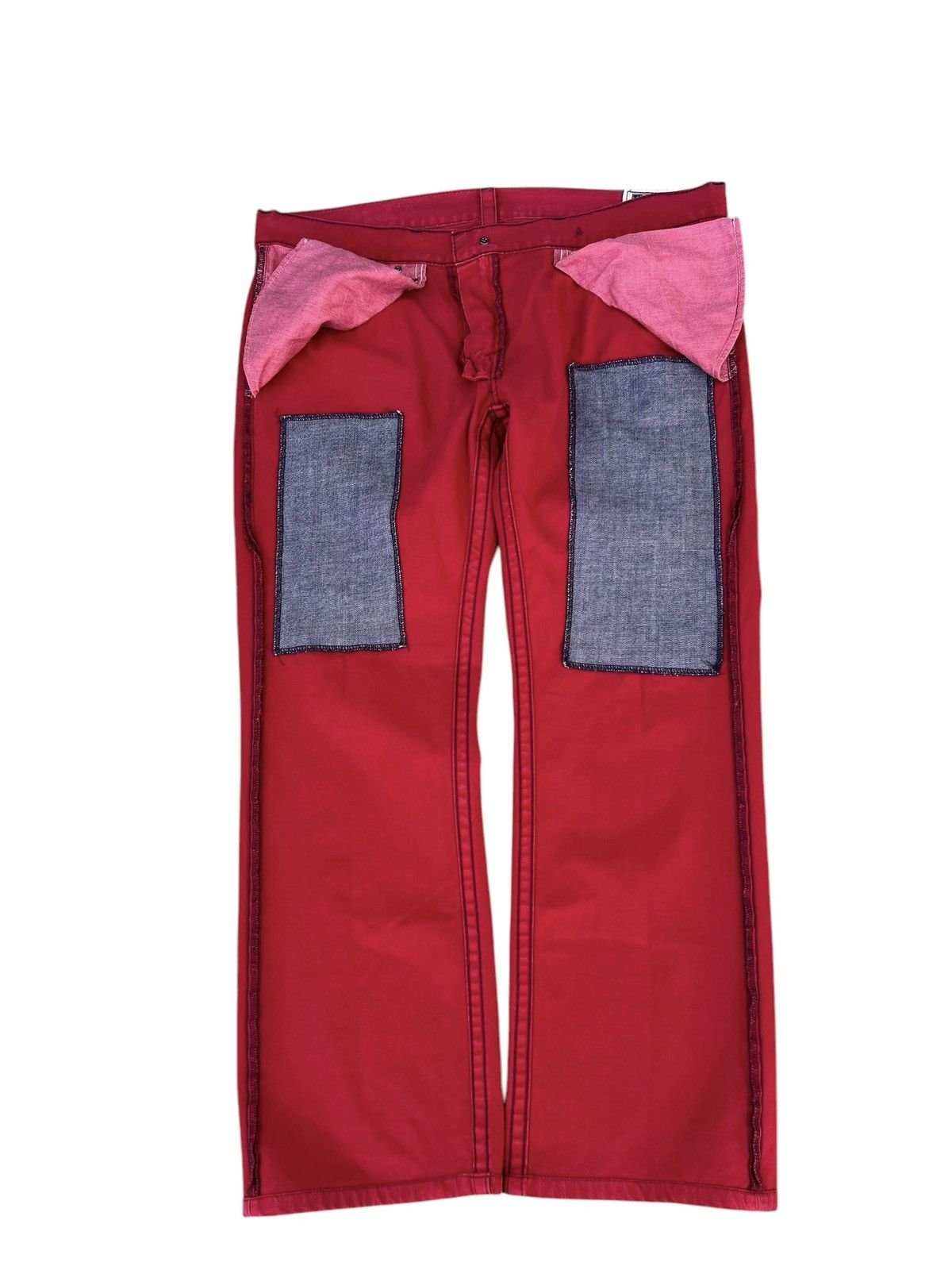 True Religion Vintage True Religion Distressed Red Denim Straight Jeans Size US 42 / EU 58 - 18 Thumbnail