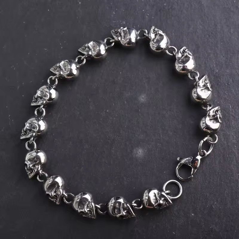 Jewelry Skull Bracelet Y2K Punk Chain Gotch Size ONE SIZE - 1 Thumbnail