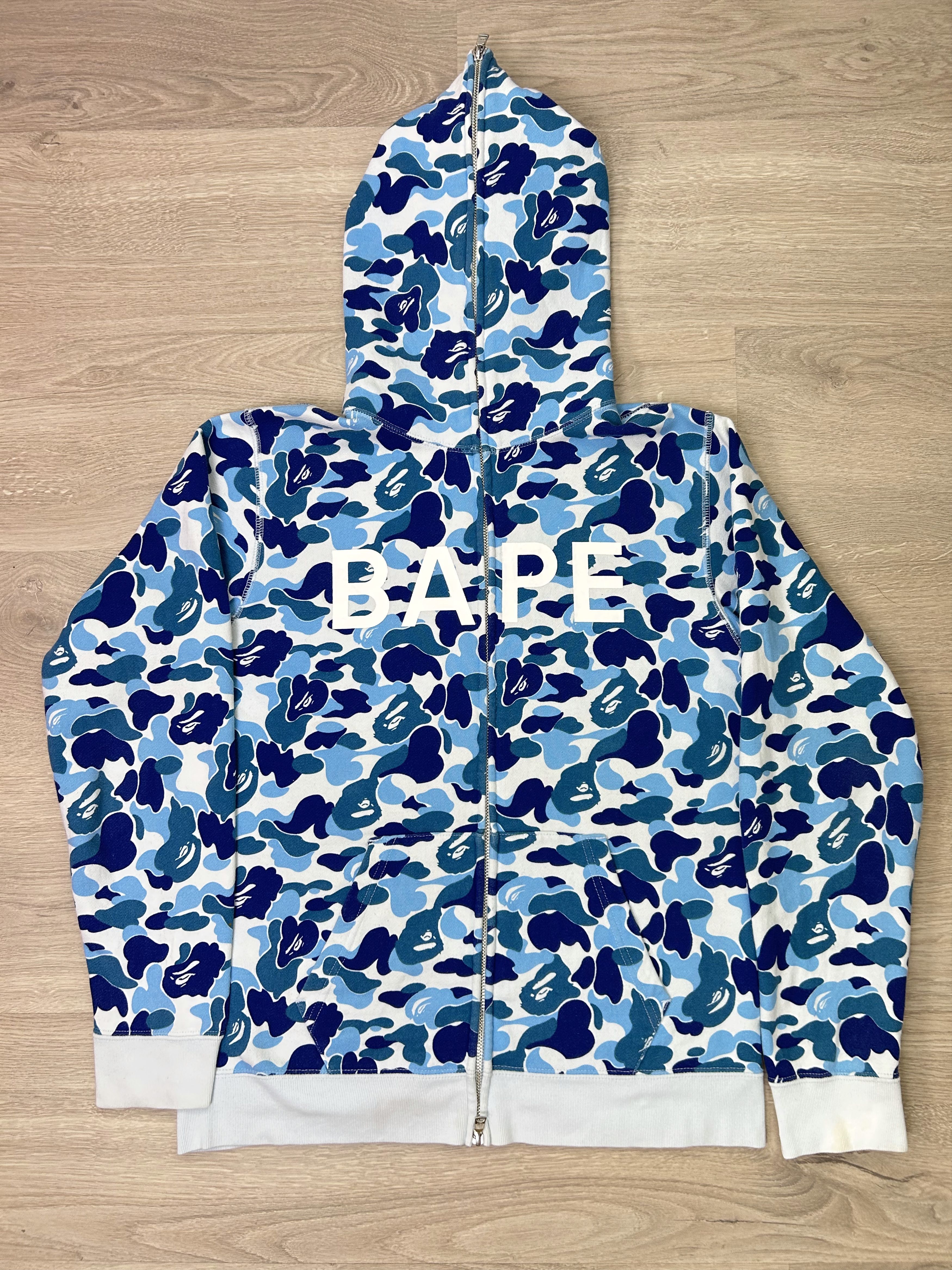 Bape BAPE LOGO ABC Camo Blue Full Zip Hoodie [Size S] Size S / US 4 / IT 40 - 1 Thumbnail