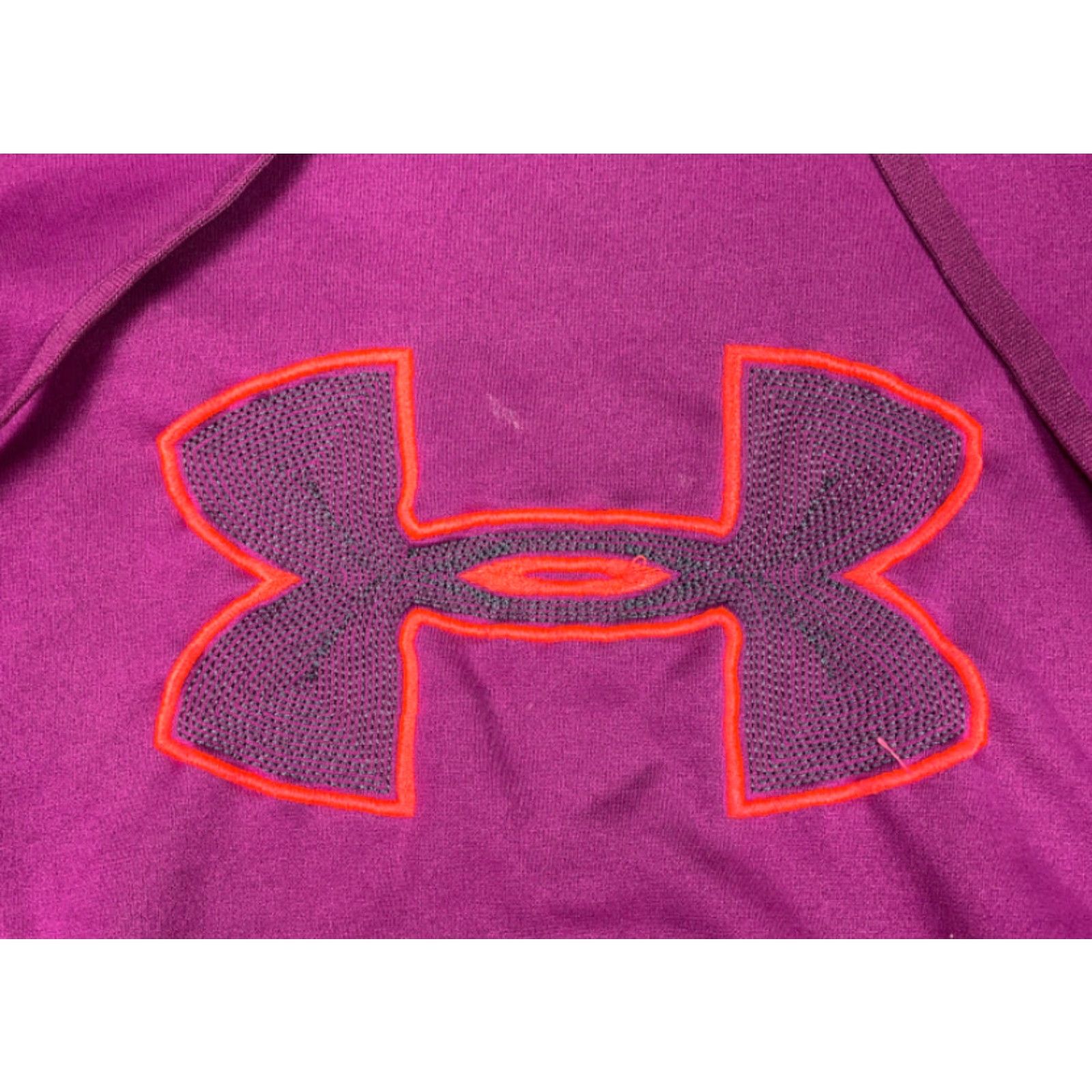 Under Armour Under Armour Pullover Hoodie Women M Purple Embroidered Logo Storm 100% Polyester Winter Activewear Casual Long Sleeve Crew Neck Graphic Print Size M / US 6-8 / IT 42-44 - 4 Thumbnail