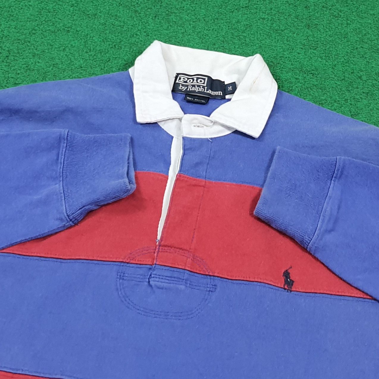 Polo Ralph Lauren Vintage Polo Ralph Lauren Rugby Striped Polo Shirt E1N14 Size US M / EU 48-50 / 2 - 5 Thumbnail