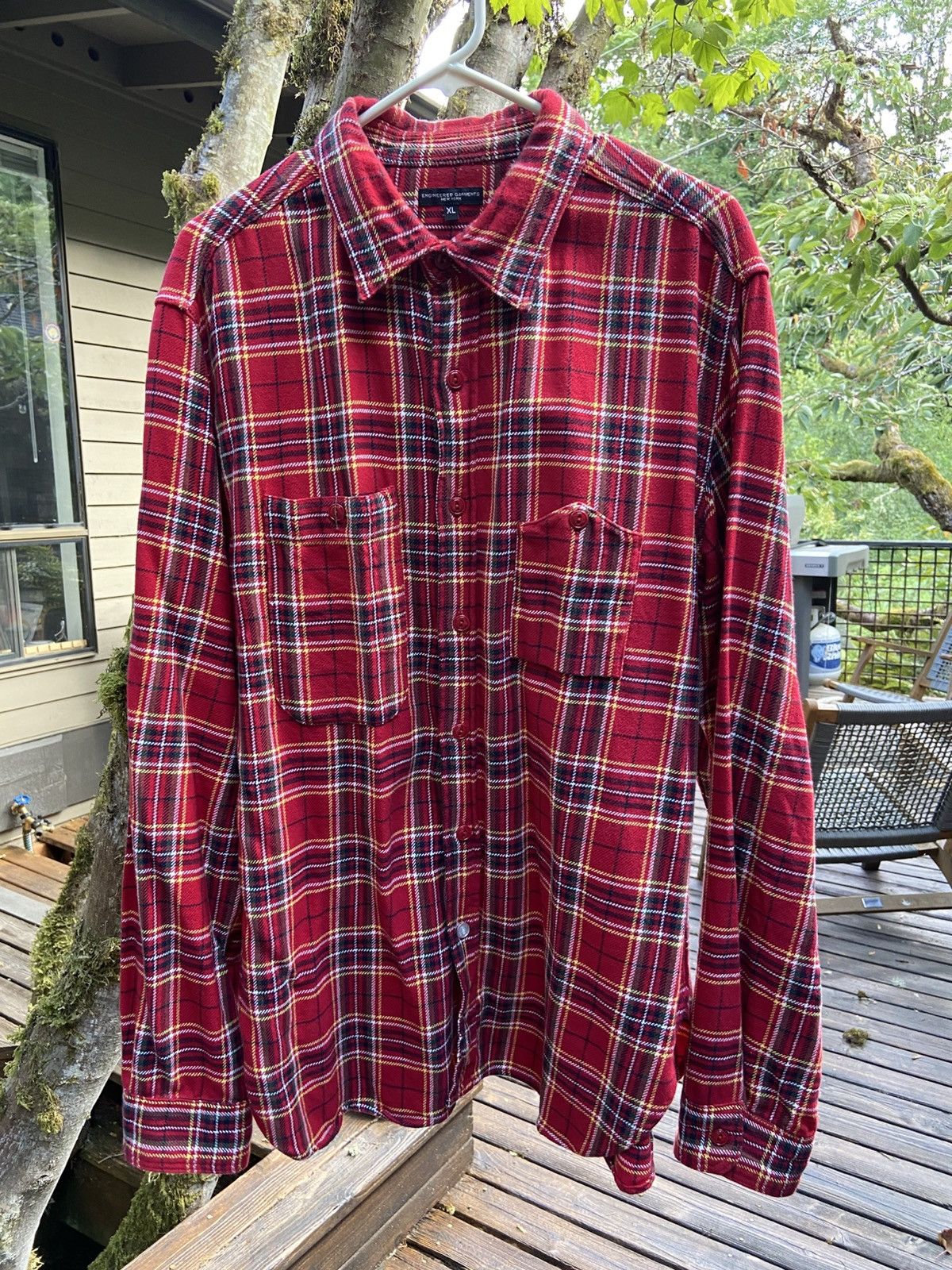 Engineered Garments Nepenthes Engineered Garments Plaid Flannel Work Shirt Size US XL / EU 56 / 4 - 1 Thumbnail
