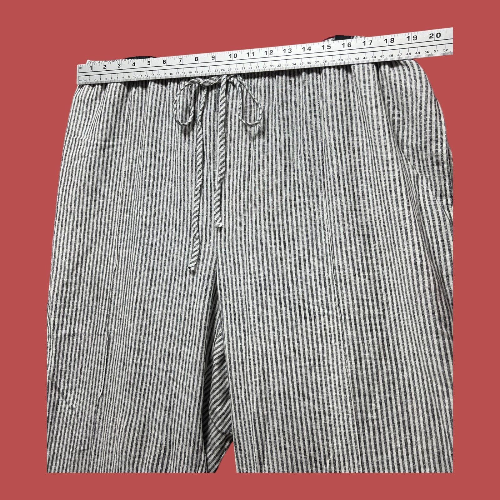 Other A New Day - Women's High-Rise Wide Leg Linen Pants - Black/W Size 38" / US 16 / IT 52 - 6 Thumbnail