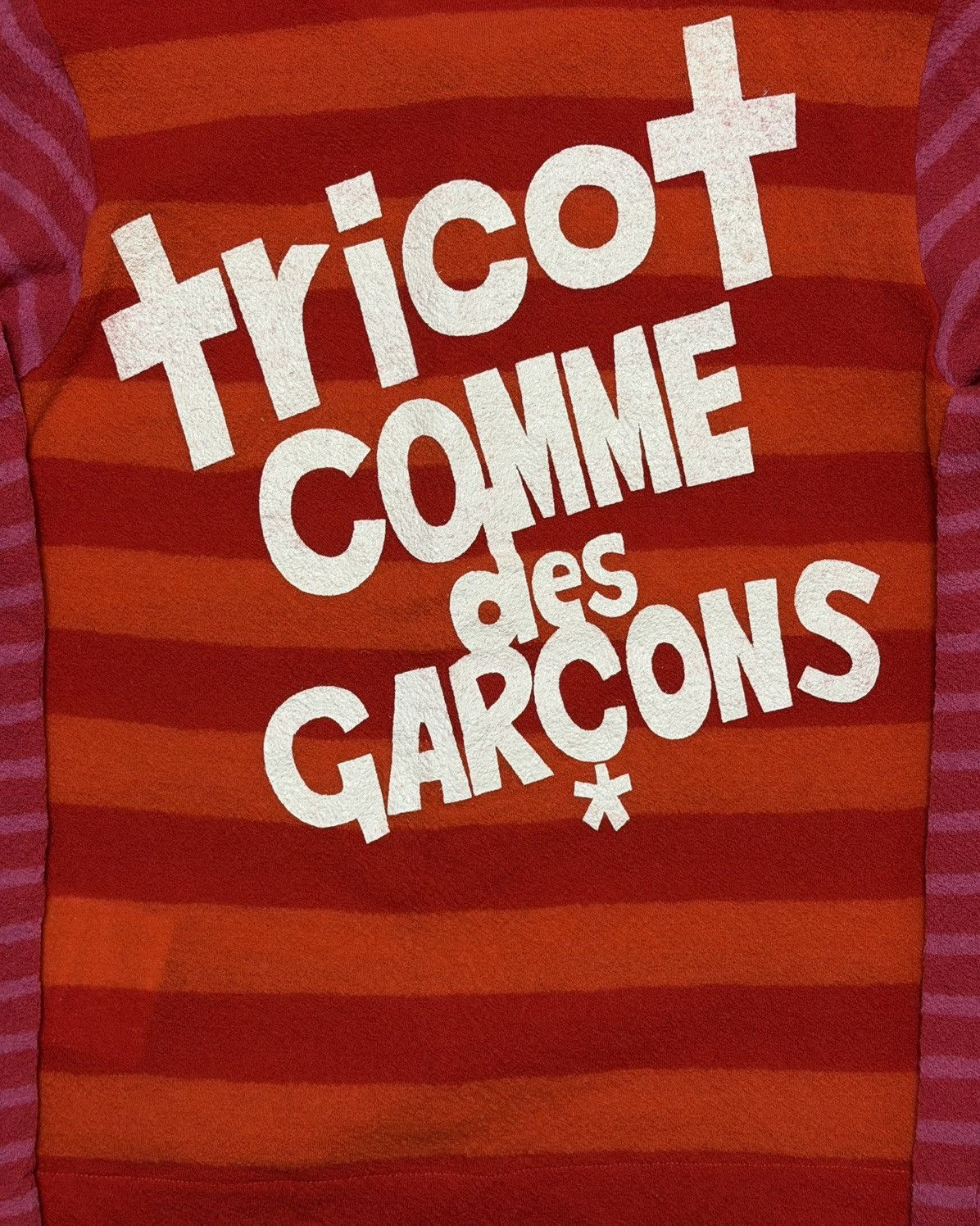 Tricot Comme des Garcons TRICOT COMME DES GARÇONS Logo Striped Button-Up Cardigan Size ONE SIZE - 4 Thumbnail