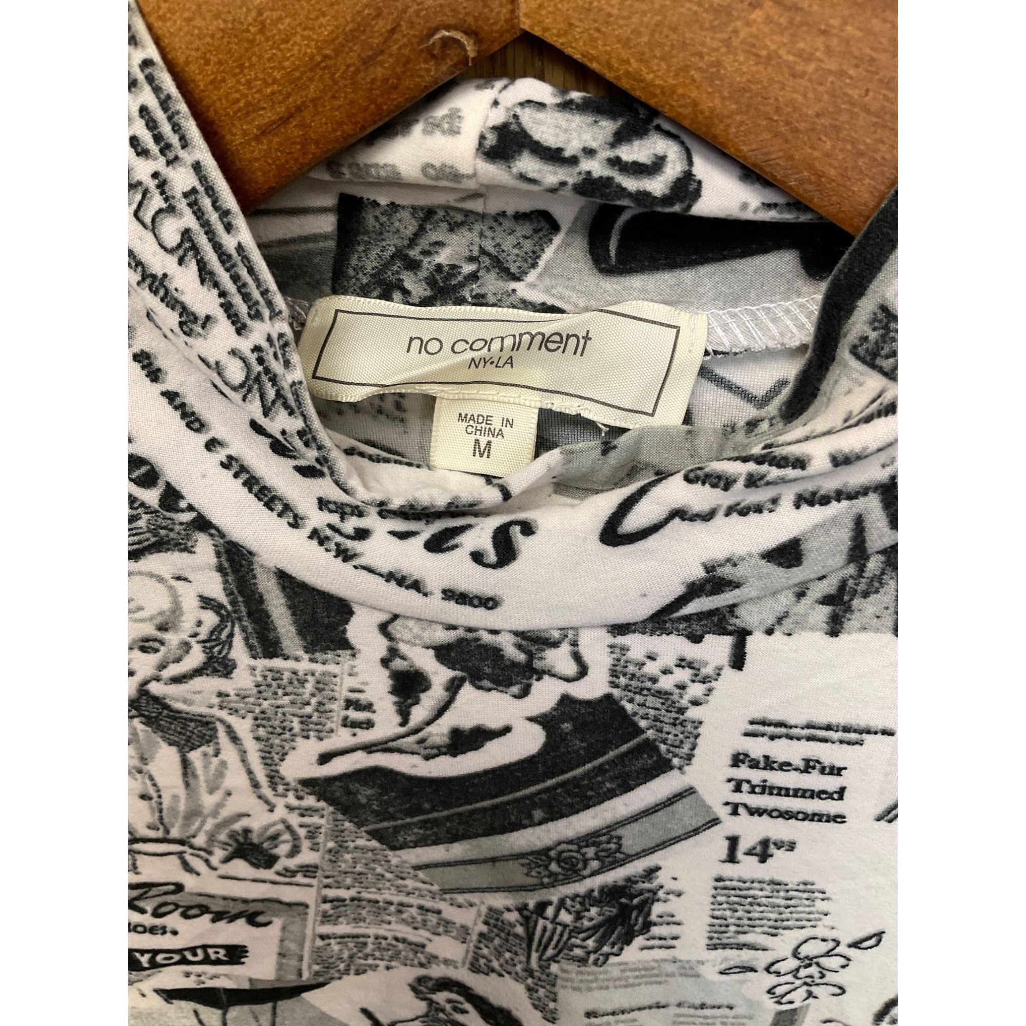 Other No Comment NY.LA Medium Womens Long Sleeve Newspaper Print C Size M / US 6-8 / IT 42-44 - 3 Thumbnail