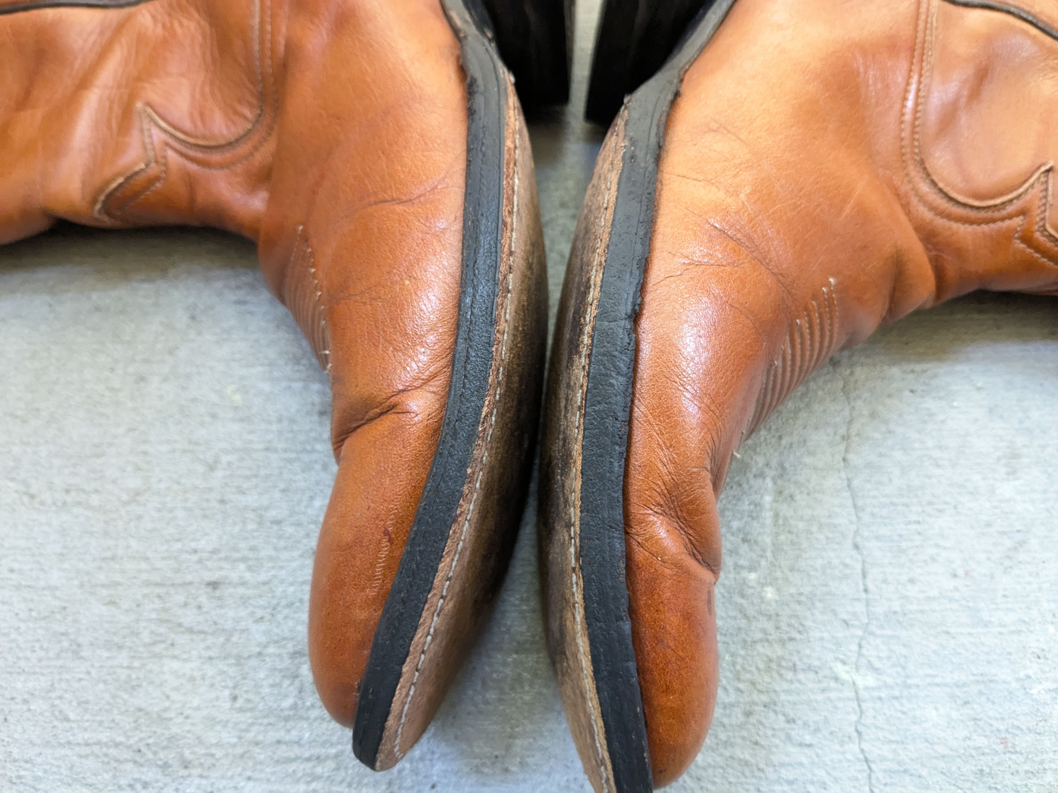 Other Tony Lama Cowboy Boots 11.5 B Narrow Brown Leather USA Size US 11.5 / EU 44-45 - 8 Thumbnail