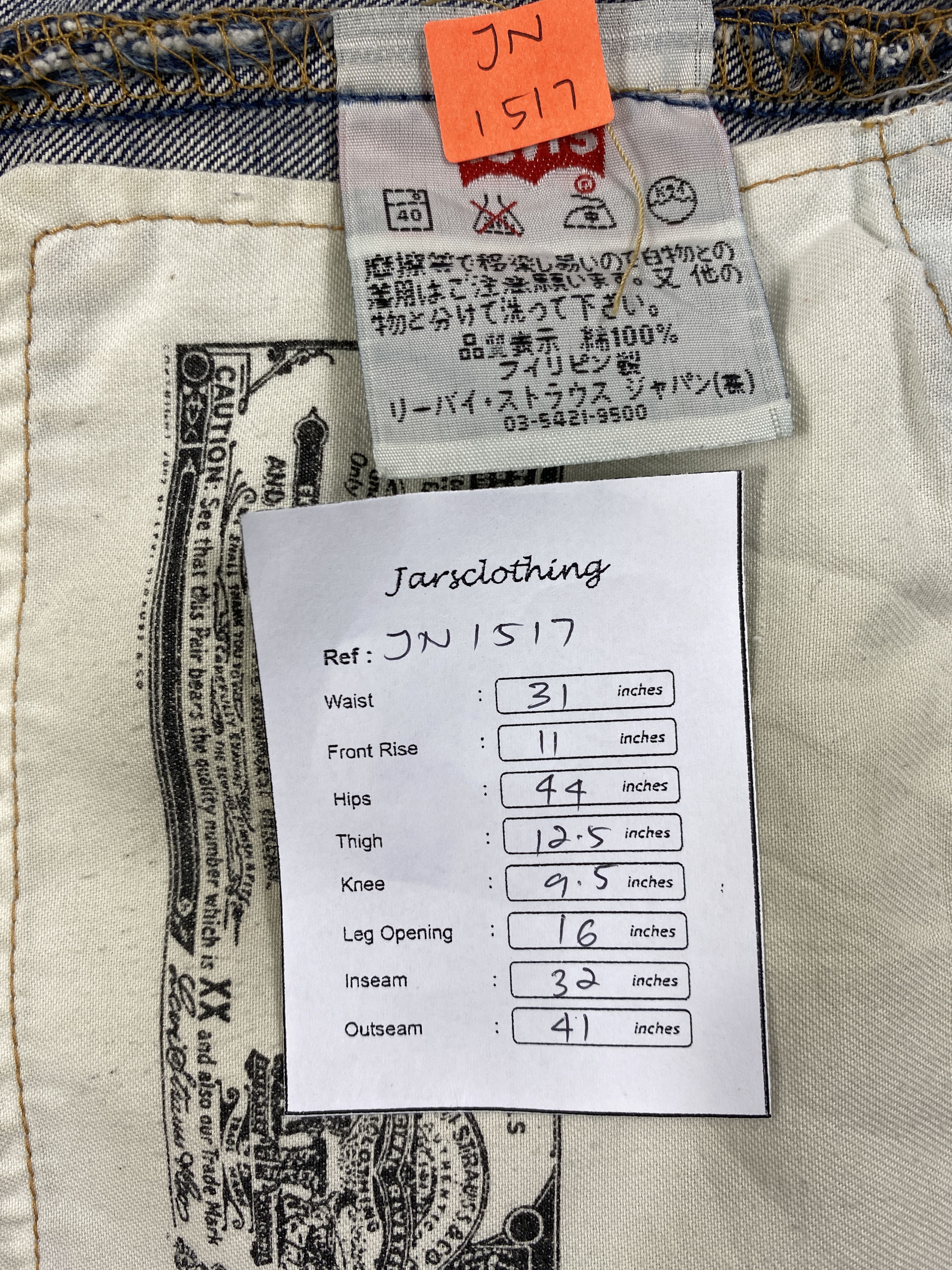 Levi's Blue Distressed Vintage Levi's 501 Jeans 31x32 Denim -JN1517 Size US 31 - 8 Thumbnail