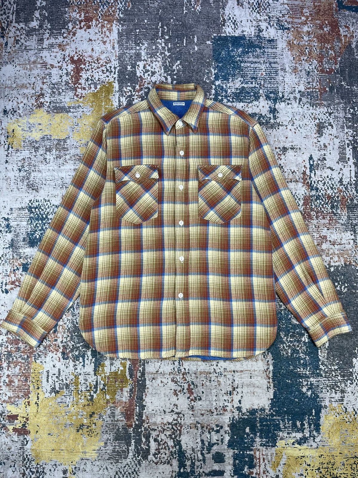 Vtg Sugar Cane Blanket Lining Flannel Shirts