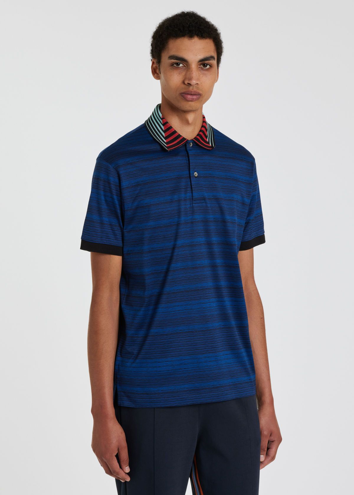 Paul Smith Paul Smith Polo Shirt With 'Cinema Geo' Collar, Size M Size US M / EU 48-50 / 2 - 1 Thumbnail