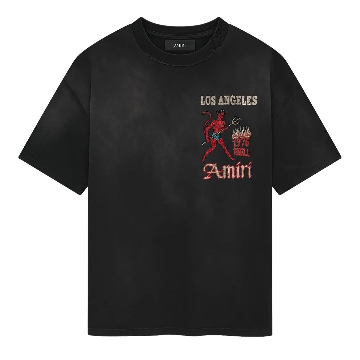 Amiri Amiri Crystal Sinners Tee Black Size US XXL / EU 58 / 5 - 1 Thumbnail