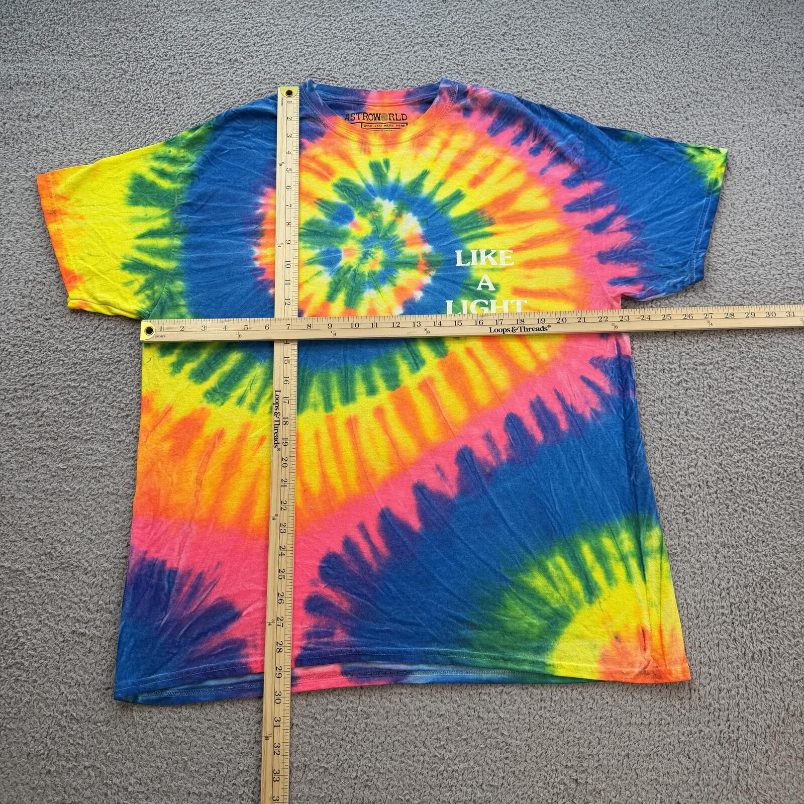 Other Travis Scott Astroworld Wish You Were Here Tie Dye T Shirt Size US XL / EU 56 / 4 - 3 Thumbnail