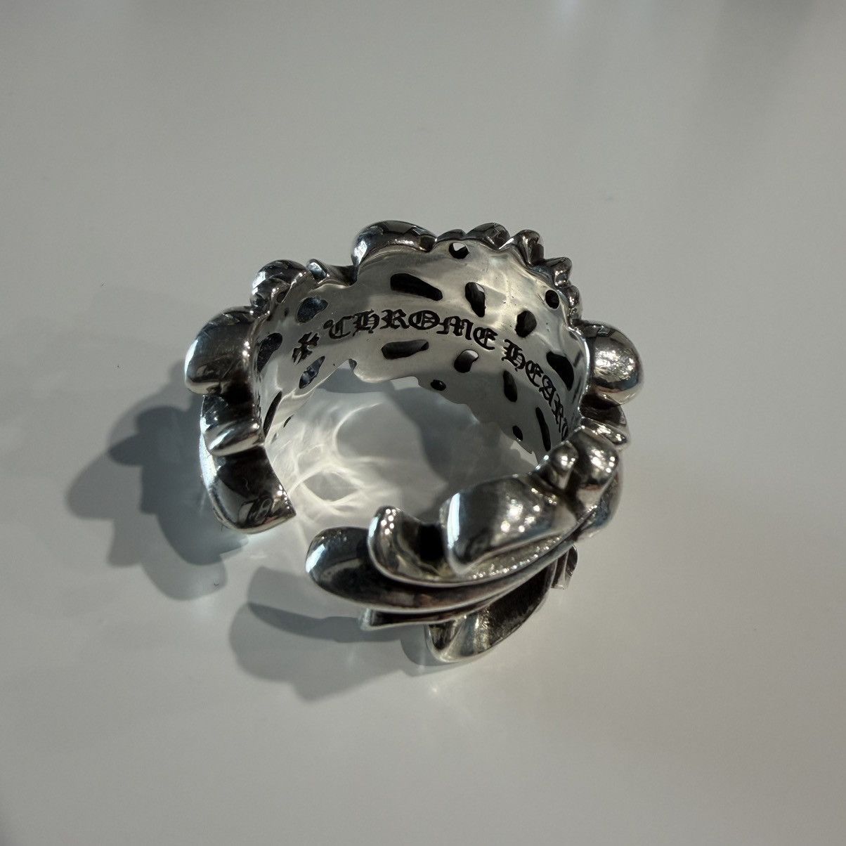 Chrome Hearts US9 Chrome Hearts Double Floral Cross Ring 18 stk Size ONE SIZE - 6 Thumbnail