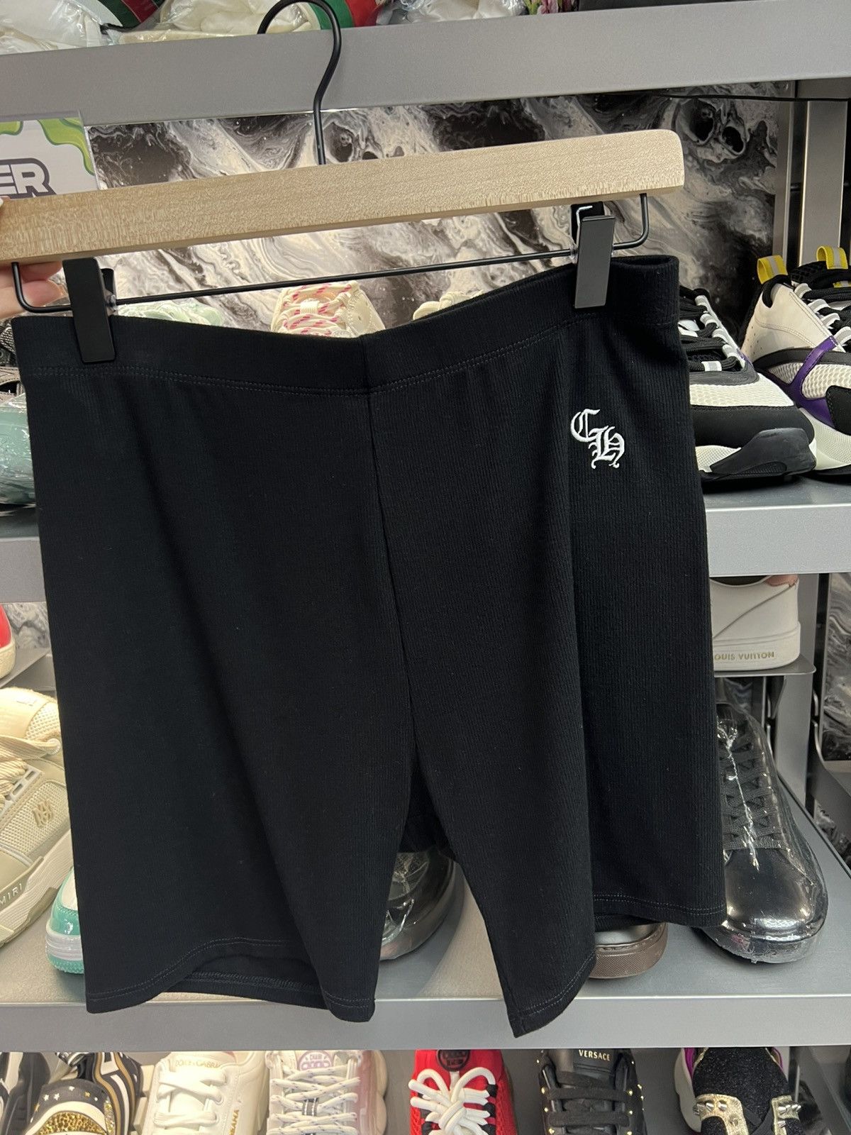 Chrome Hearts Chrome Hearts Black Biker Shorts Size 28" / US 6 / IT 42 - 1 Thumbnail