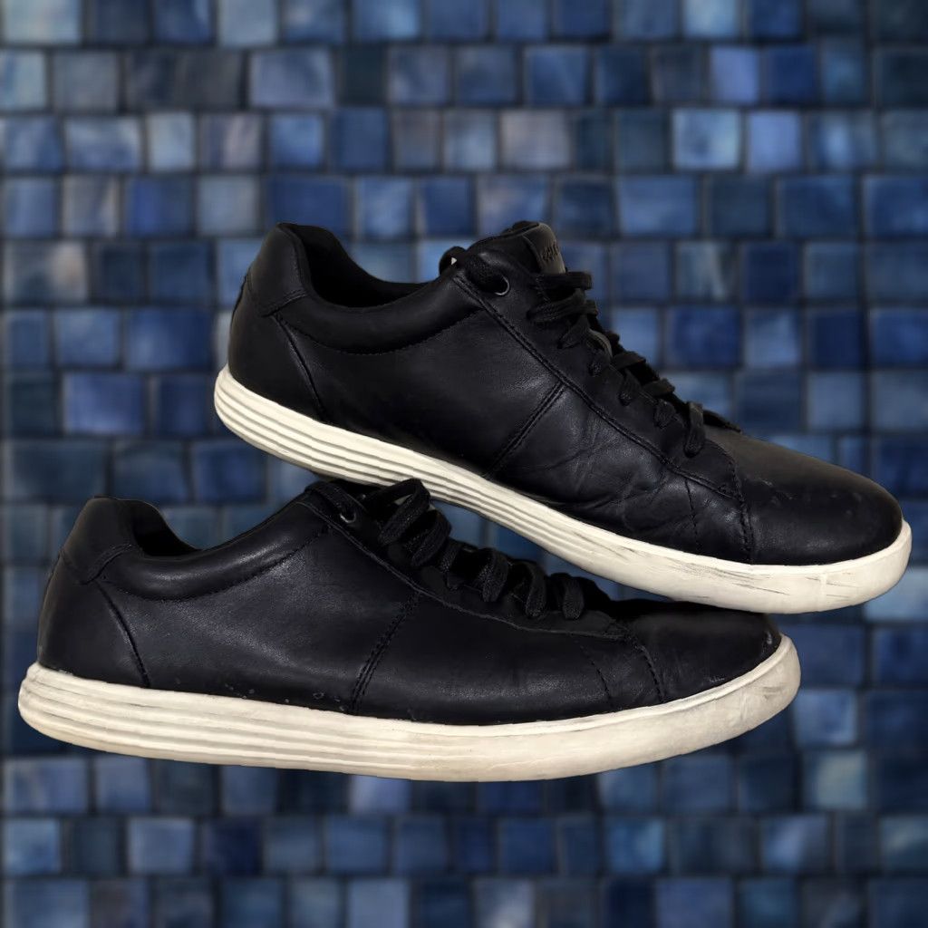 Cole Haan Cole Haan Reagan Shoes Mens 11.5 M Black Leather Low Top Lace Up Casual Sneakers Size US L / EU 52-54 / 3 - 1 Thumbnail