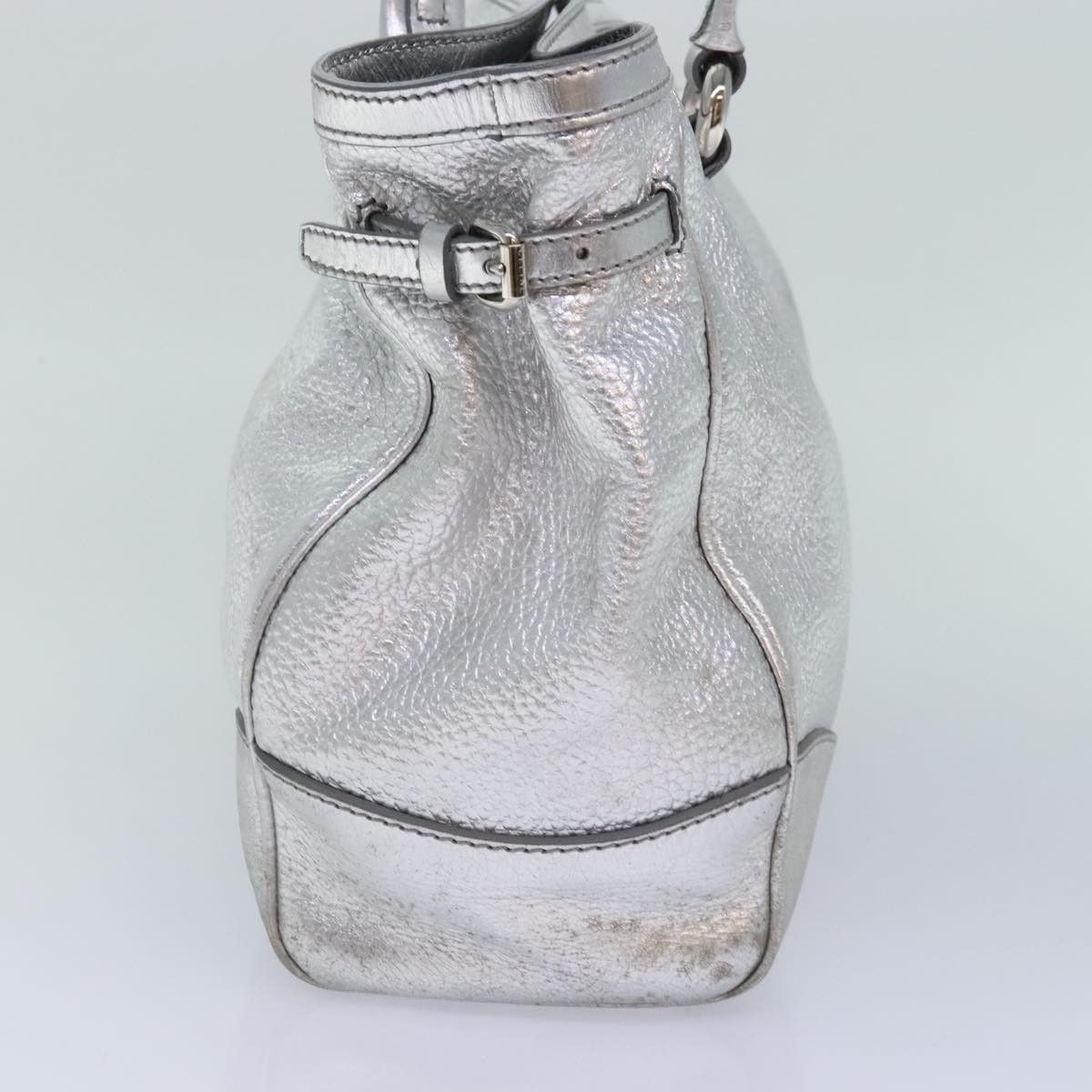 Celine CELINE Tote Bag Leather Silver Size ONE SIZE - 4 Thumbnail