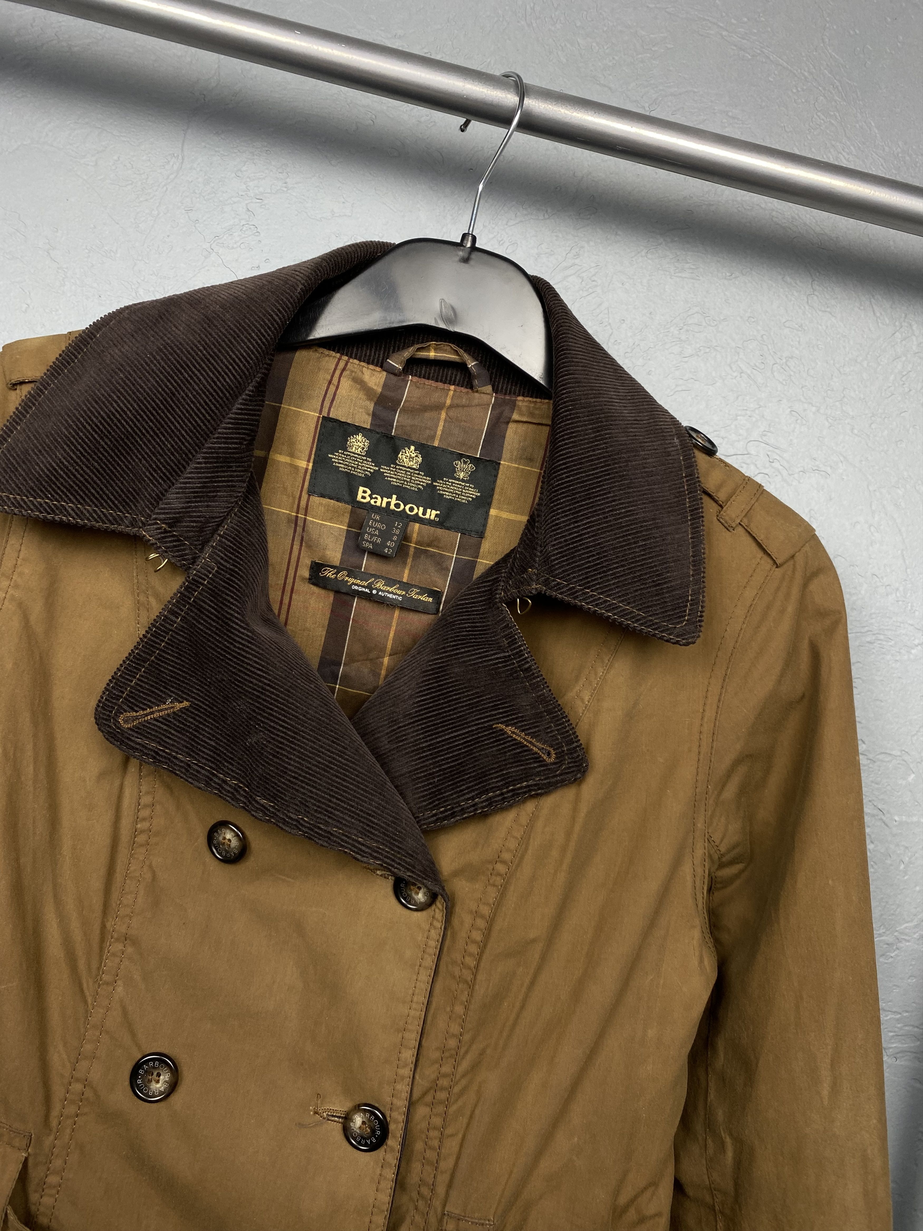 Barbour Barbour Vintage Womens Elmgate Trench Coat Wax Jacket Size M / US 6-8 / IT 42-44 - 2 Thumbnail