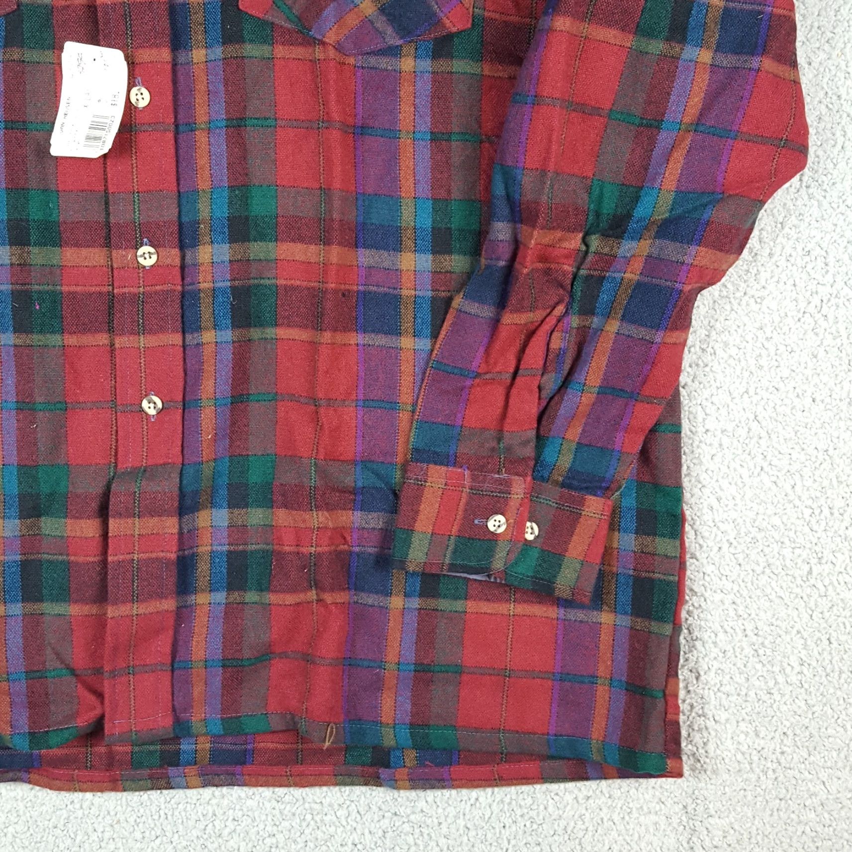 Van Heusen VINTAGE Van Heusen 90s Plaid Flannel Button-Up Shirt Men's XL Red Grunge Outdoor Long Sleeve Casual Size US XL / EU 56 / 4 - 3 Thumbnail
