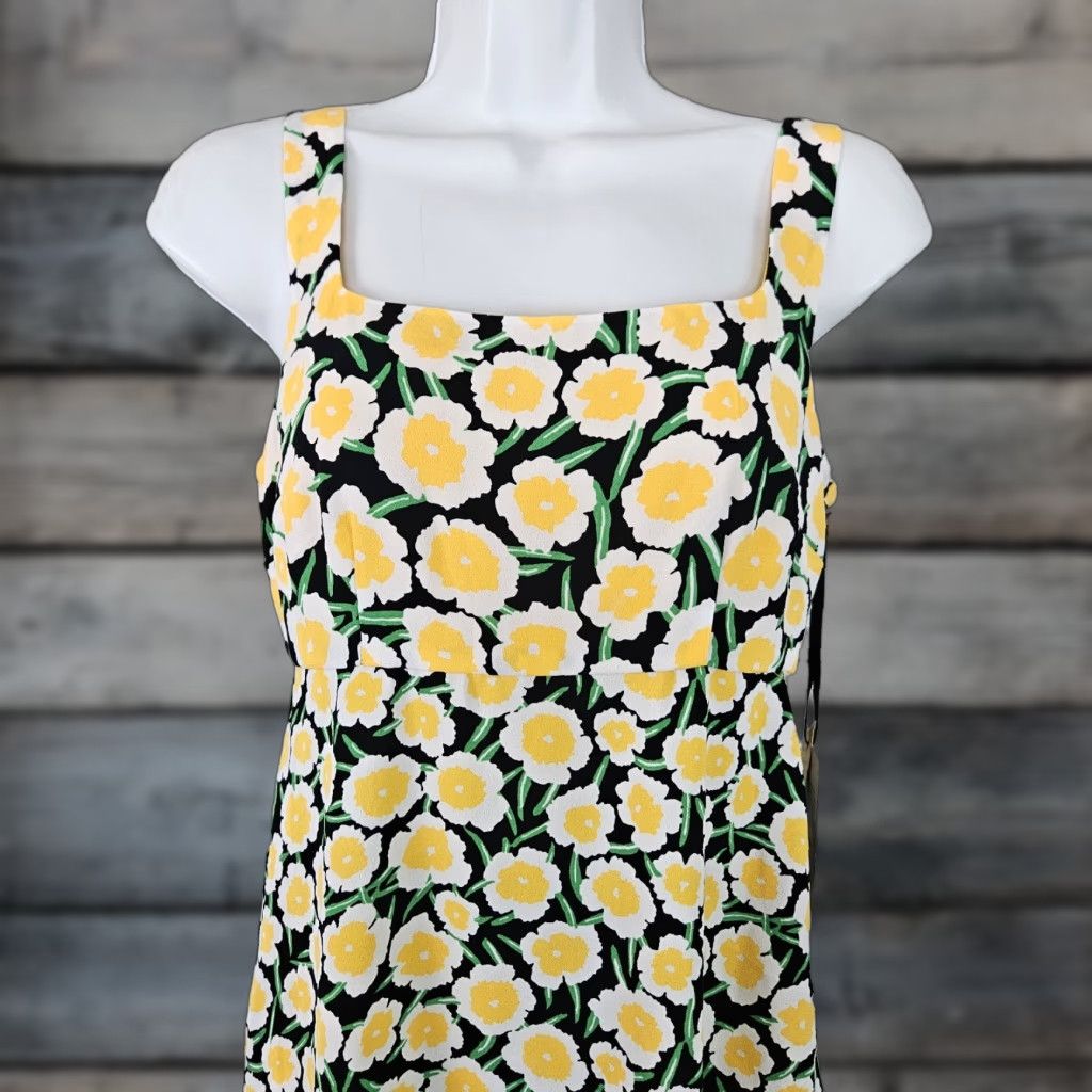 Diane von Furstenberg Diane von Furstenberg for Target Womens Dress 0 Yellow Black Floral Sleeveless Tank Dress Vintage No N/A Size XS / US 0-2 / IT 36-38 - 1 Thumbnail