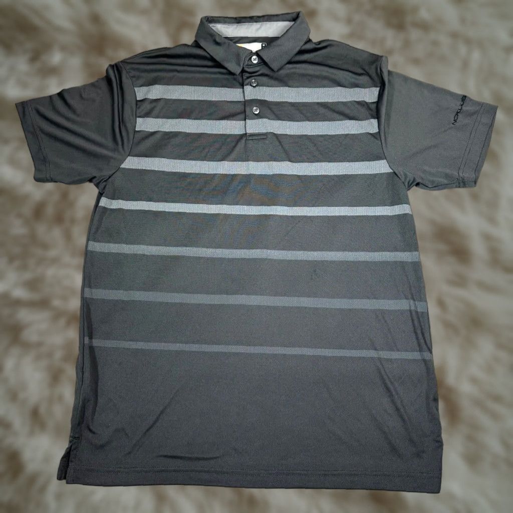 Vintage Nicklaus Mens Polo Shirt Gray Stripe Size M Golf Collared Shirt Size US M / EU 48-50 / 2 - 1 Thumbnail