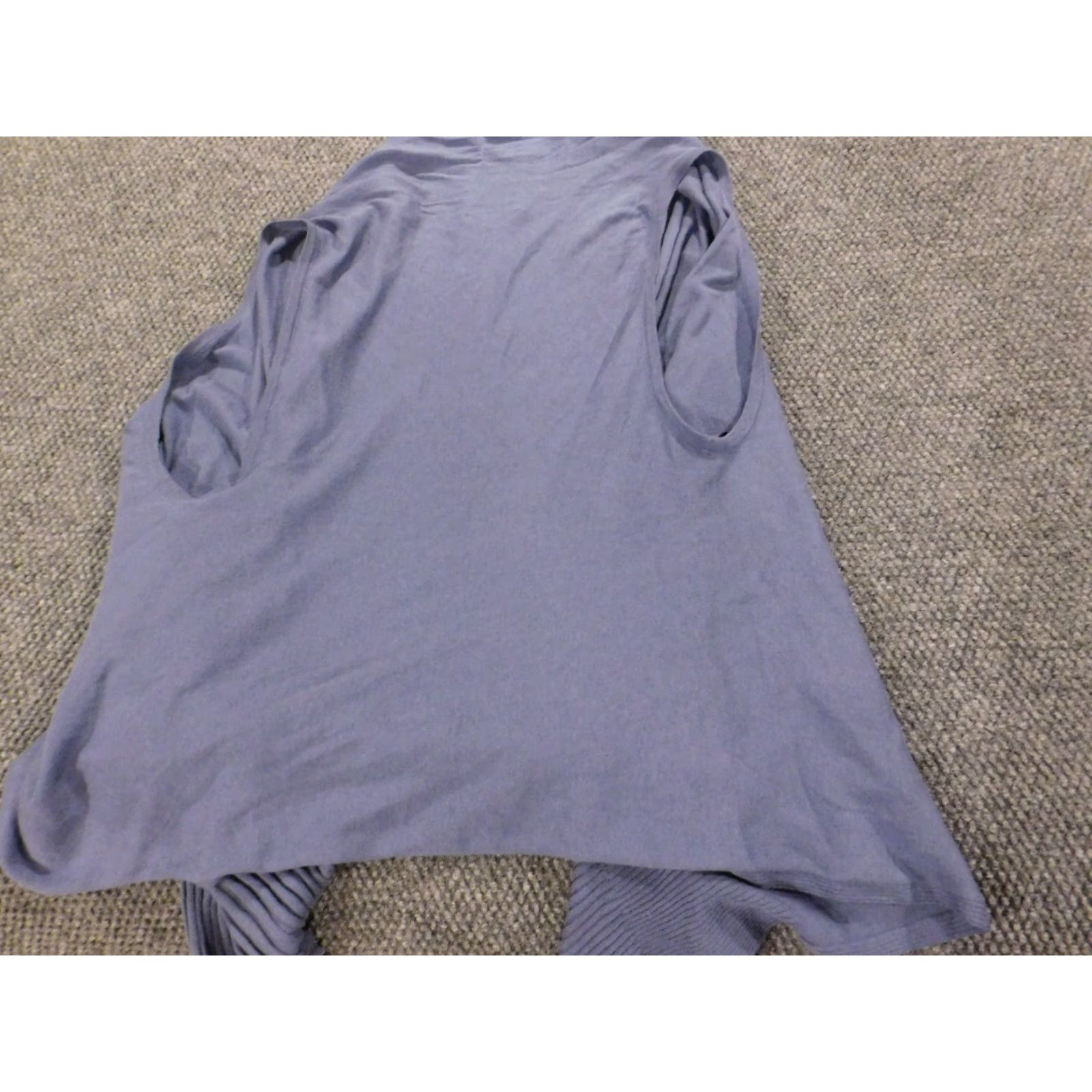 Coldwater Creek Coldwater Creek Sweater Cardigan Vest Womens S Purple V-Neck Open Cotton Rayon Knit Chunky Sleeveless 0-0 Size S / US 4 / IT 40 - 6 Thumbnail