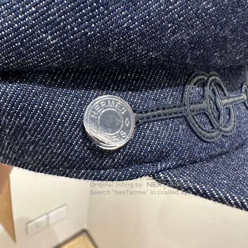 Hermes Hermes size 57 Pig Nose Denim Newsboy Hat Size ONE SIZE - 8 Thumbnail