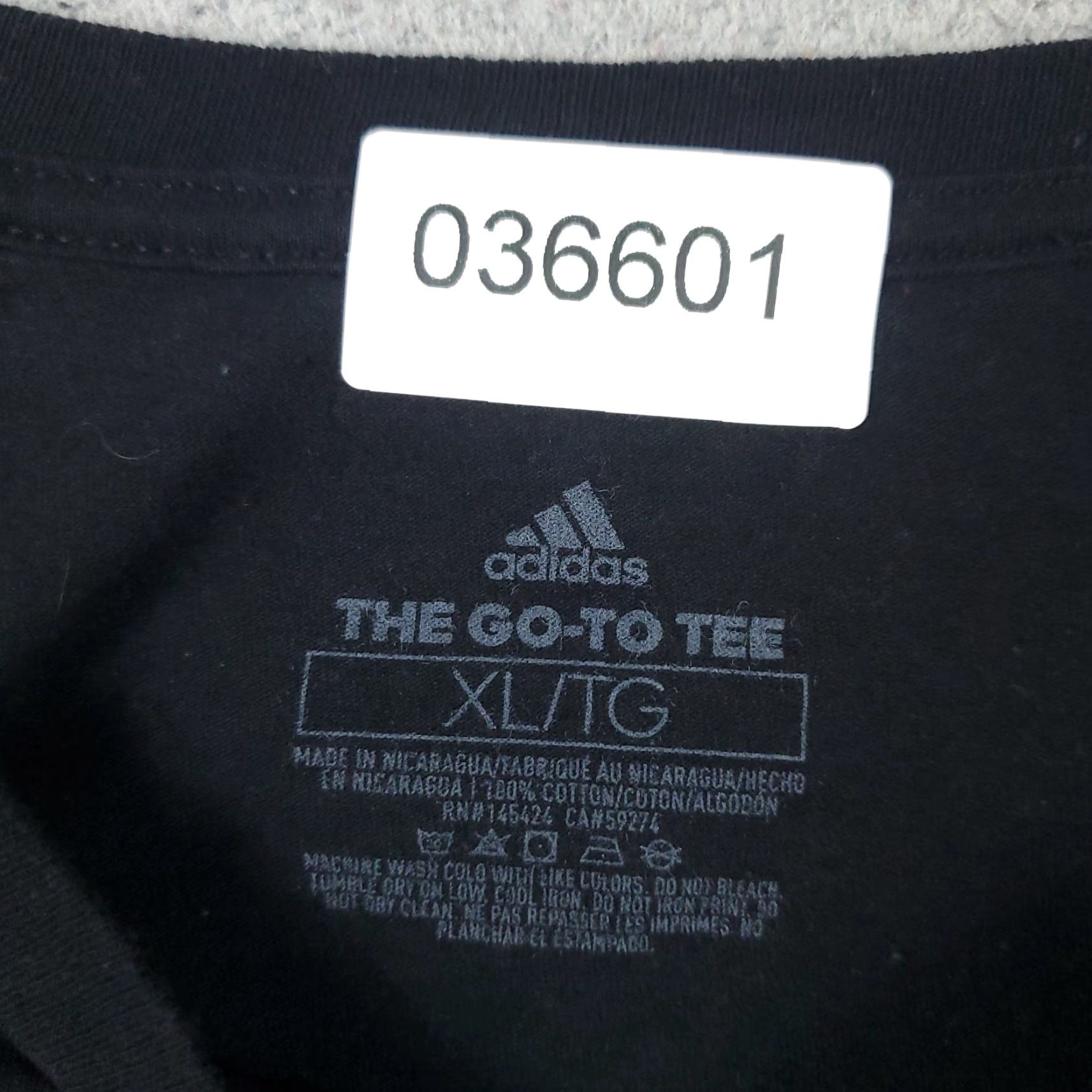 Adidas ADIDAS T Shirt Mens XL Black Logo Short Sleeve Crew Neck Cotton Blend Casual Adult Size US XL / EU 56 / 4 - 8 Thumbnail