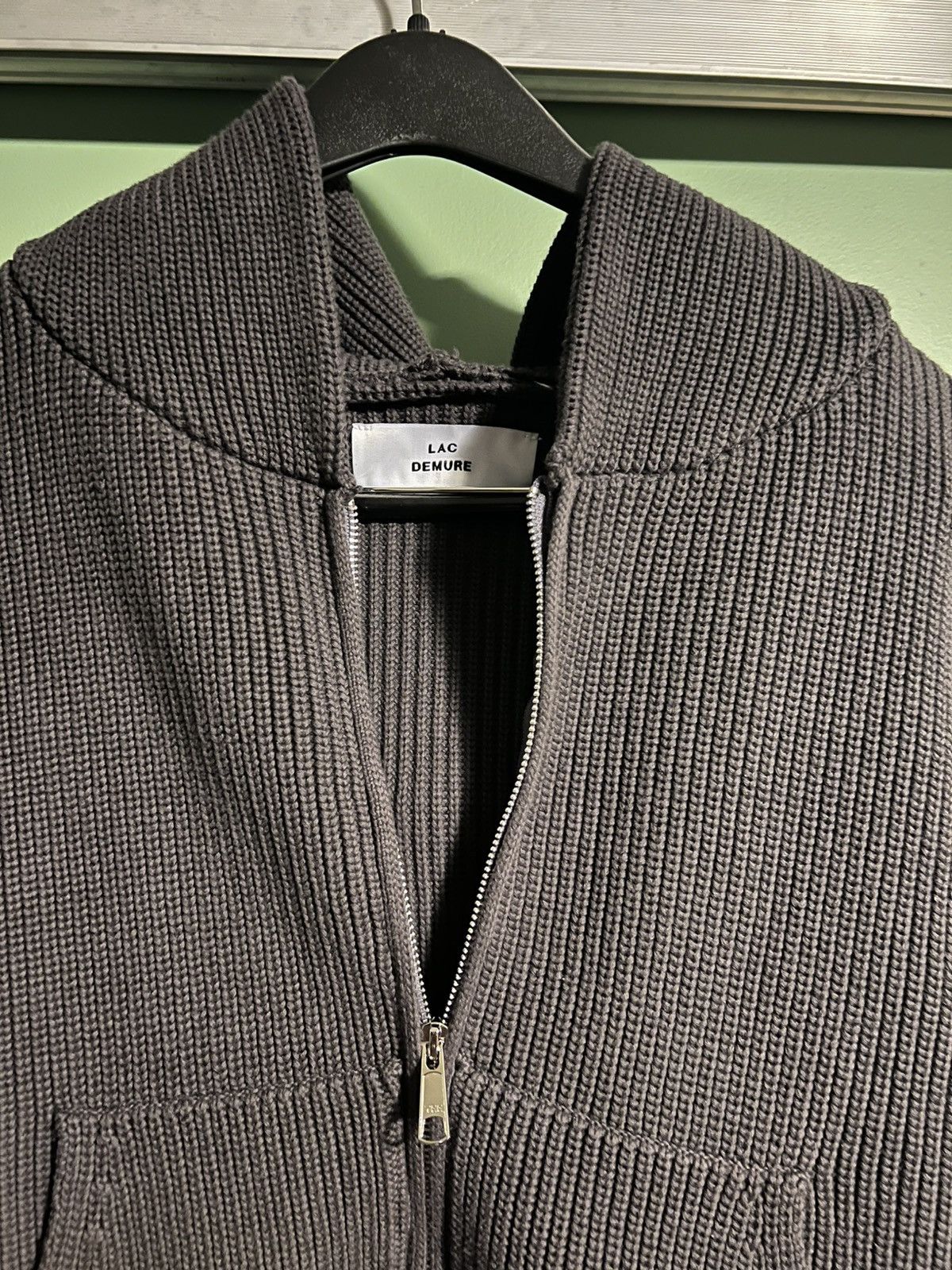 Lac Demure "GRAPHITE" CROPPED KNITTED FISHERMAN ZIP HOODIE Size US L / EU 52-54 / 3 - 2 Thumbnail