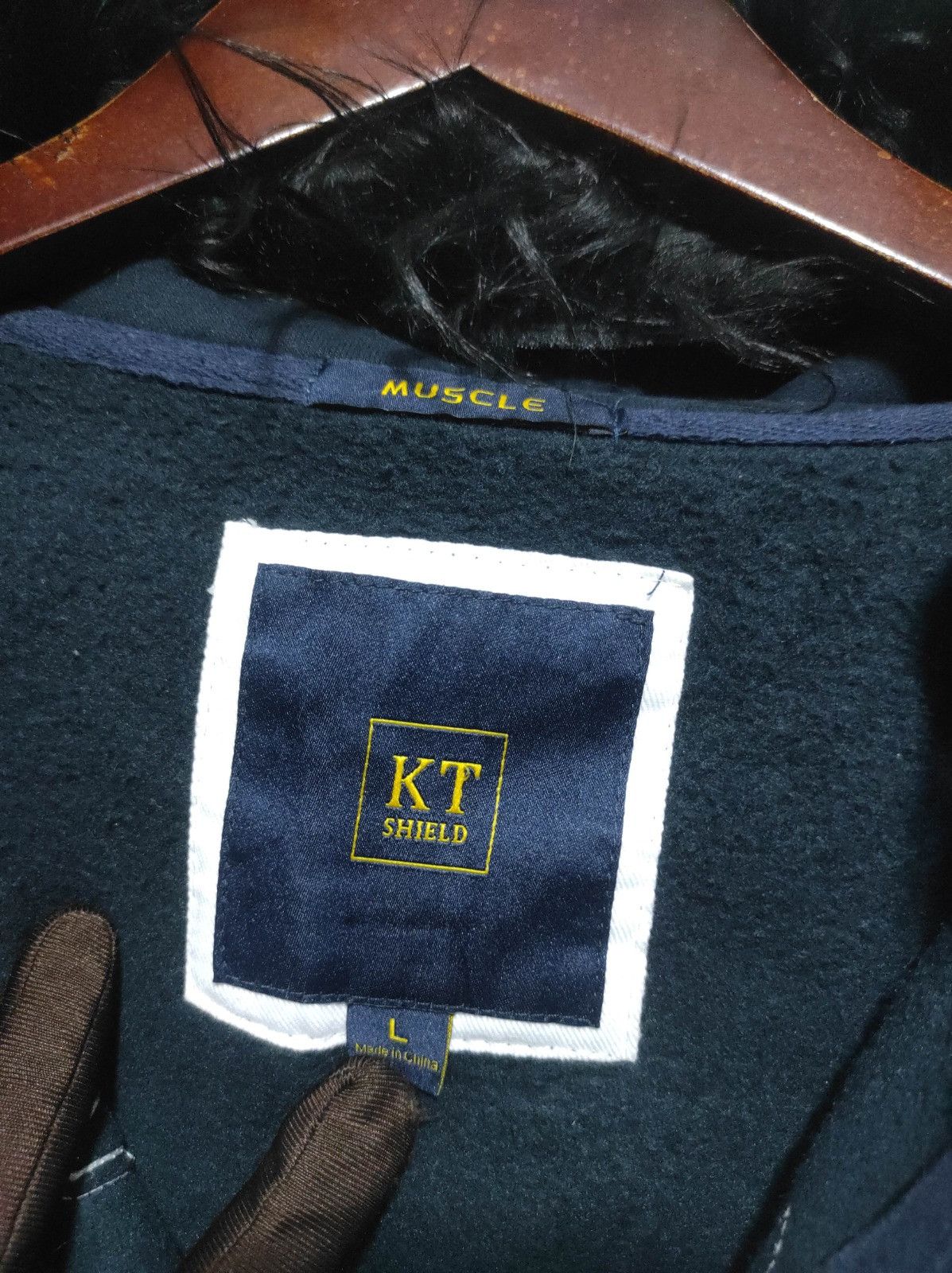 Japanese Brand KT Shield Muscle Navy zip fur hoodie ifsix LGB style Size US M / EU 48-50 / 2 - 9 Thumbnail