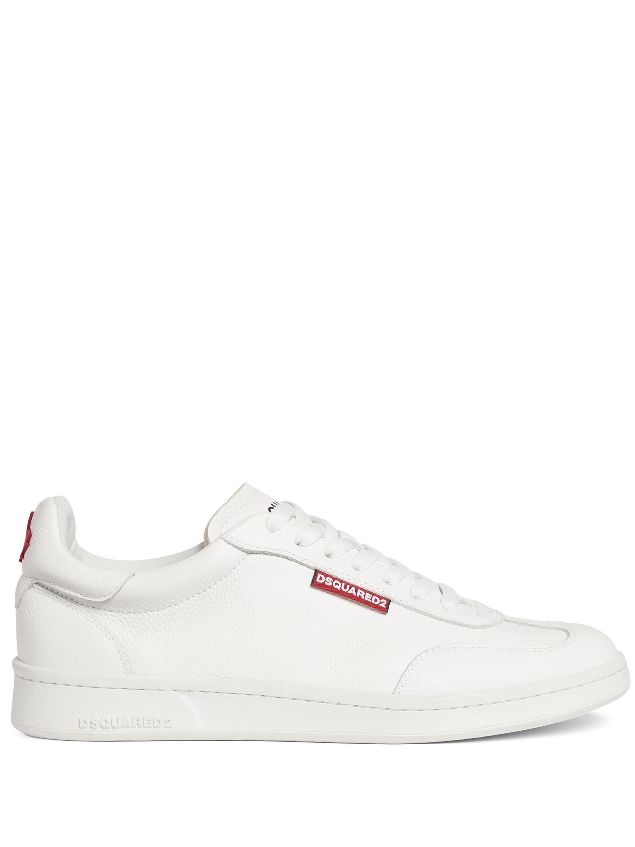 Dsquared2 o1s22i1n1124 Leather Deer Print Boxer Sneakers in White Size US 7 / EU 40 - 1 Thumbnail