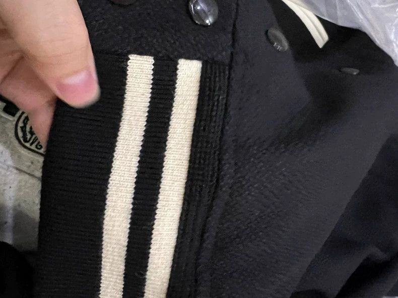 Saint Laurent Paris Saint Laurent Paris Wool black and white baseball jacket Size US L / EU 52-54 / 3 - 3 Thumbnail