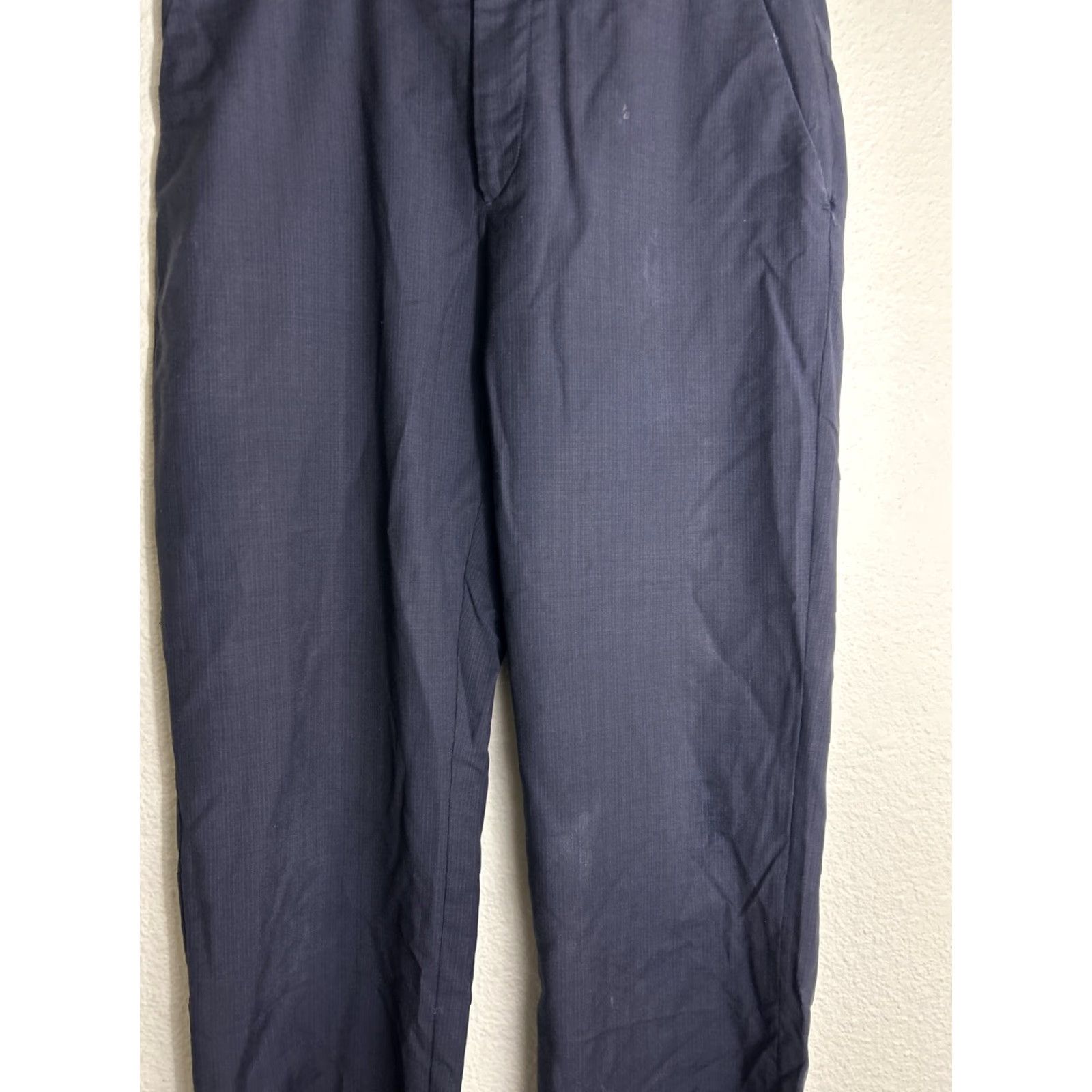 Banana Republic VINTAGE Banana Republic Mens 33x30 Classic Fit Wool Pants Navy Blue Pinstripe Flaw Dress Pants Mens Size US 33 - 4 Thumbnail