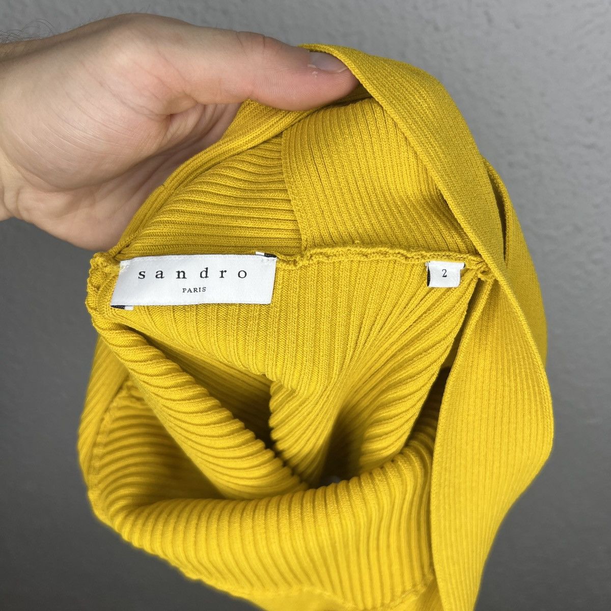 Sandro Sandro Paris Yellow Top Halter Neck Size S / US 4 / IT 40 - 6 Thumbnail