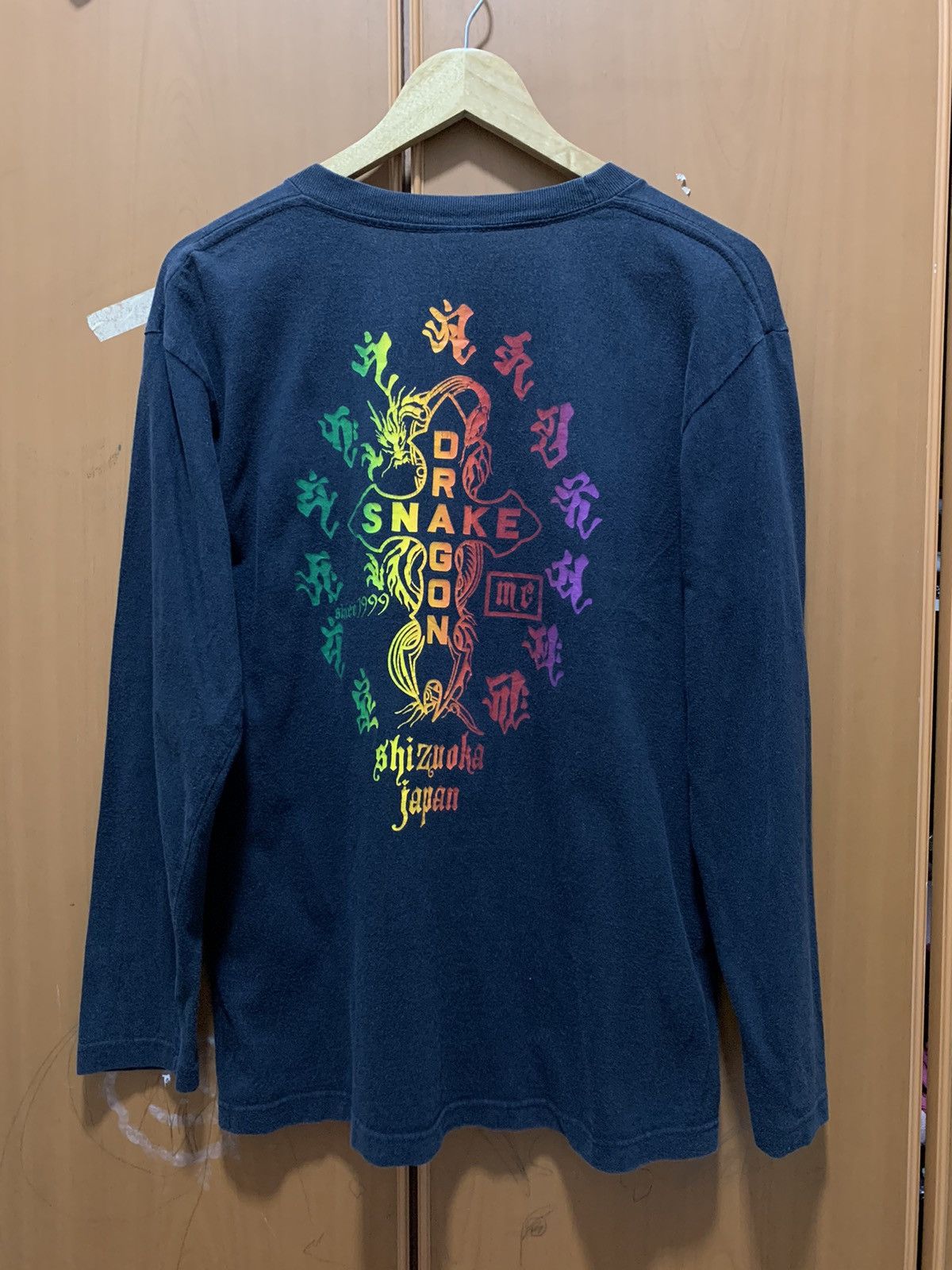 Japanese Brand Japanese Brand Snake Cross Dragon Sun Faded Long Sleeve Tee Size US M / EU 48-50 / 2 - 1 Thumbnail