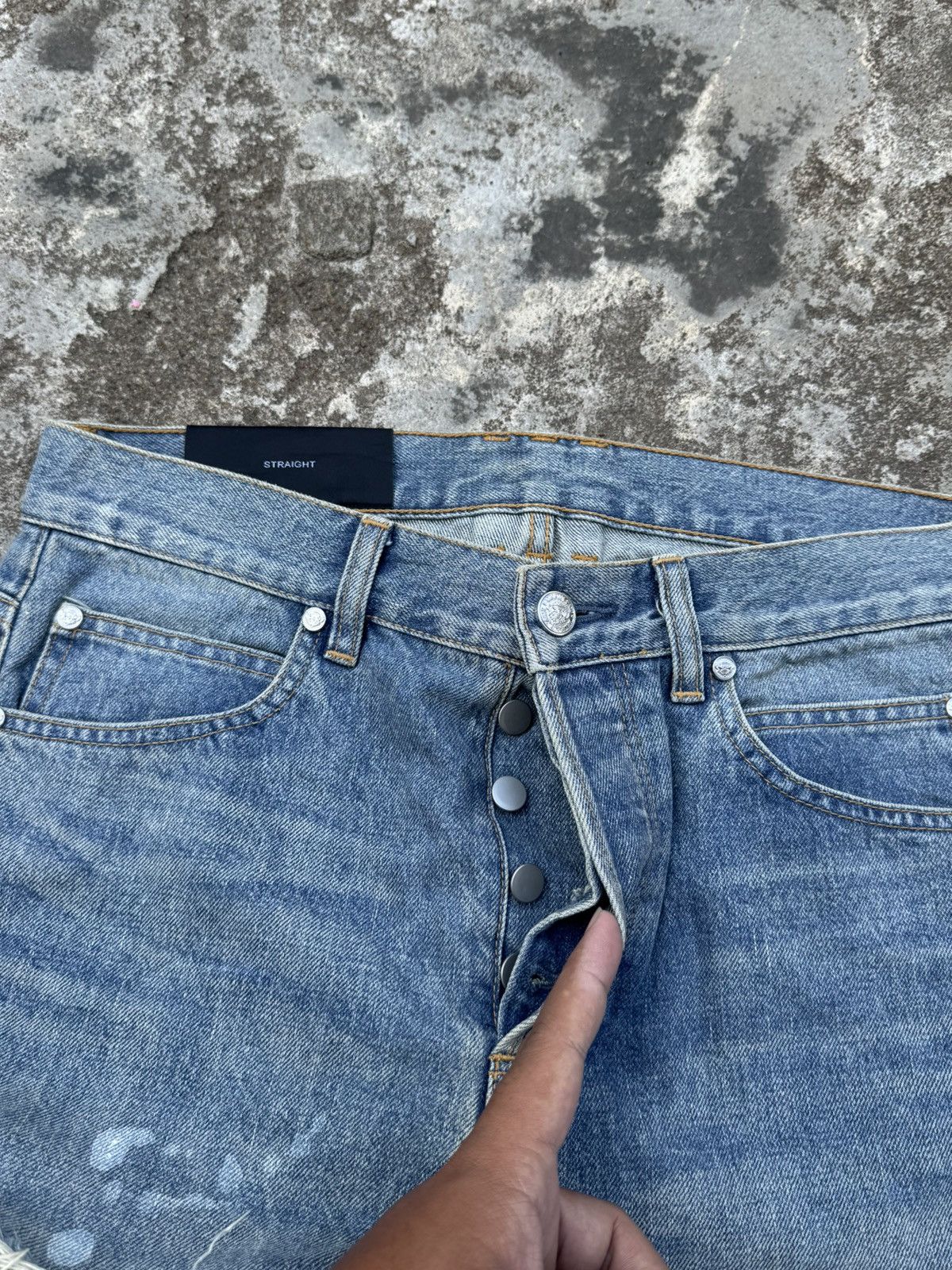 Balmain Balmain Low Crotch Paint Distressed Oliver Rousteing Size US 29 - 11 Thumbnail