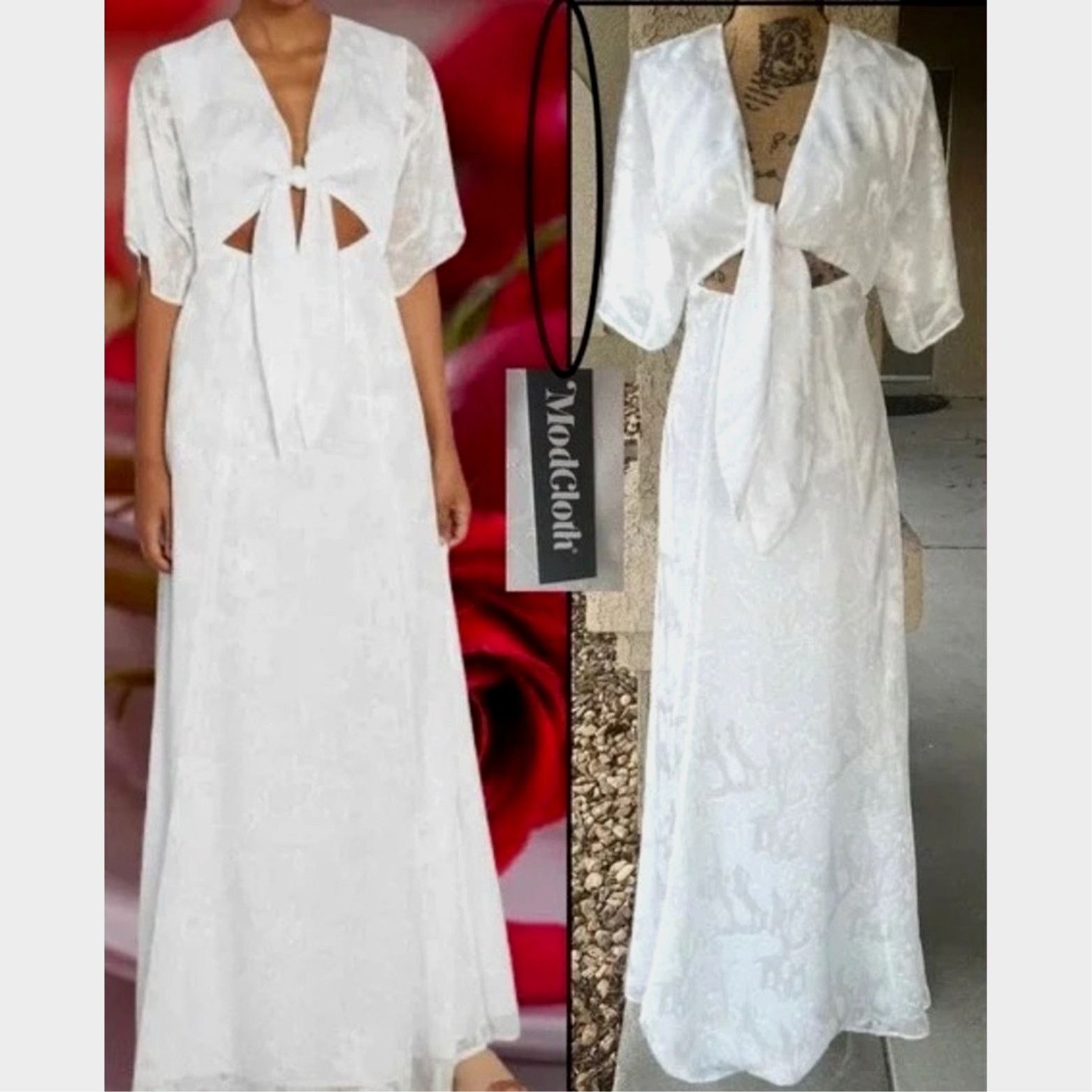 Hutch Hutch Love in the Abstract Maxi Dress White 10 Size L / US 10 / IT 46 - 7 Thumbnail