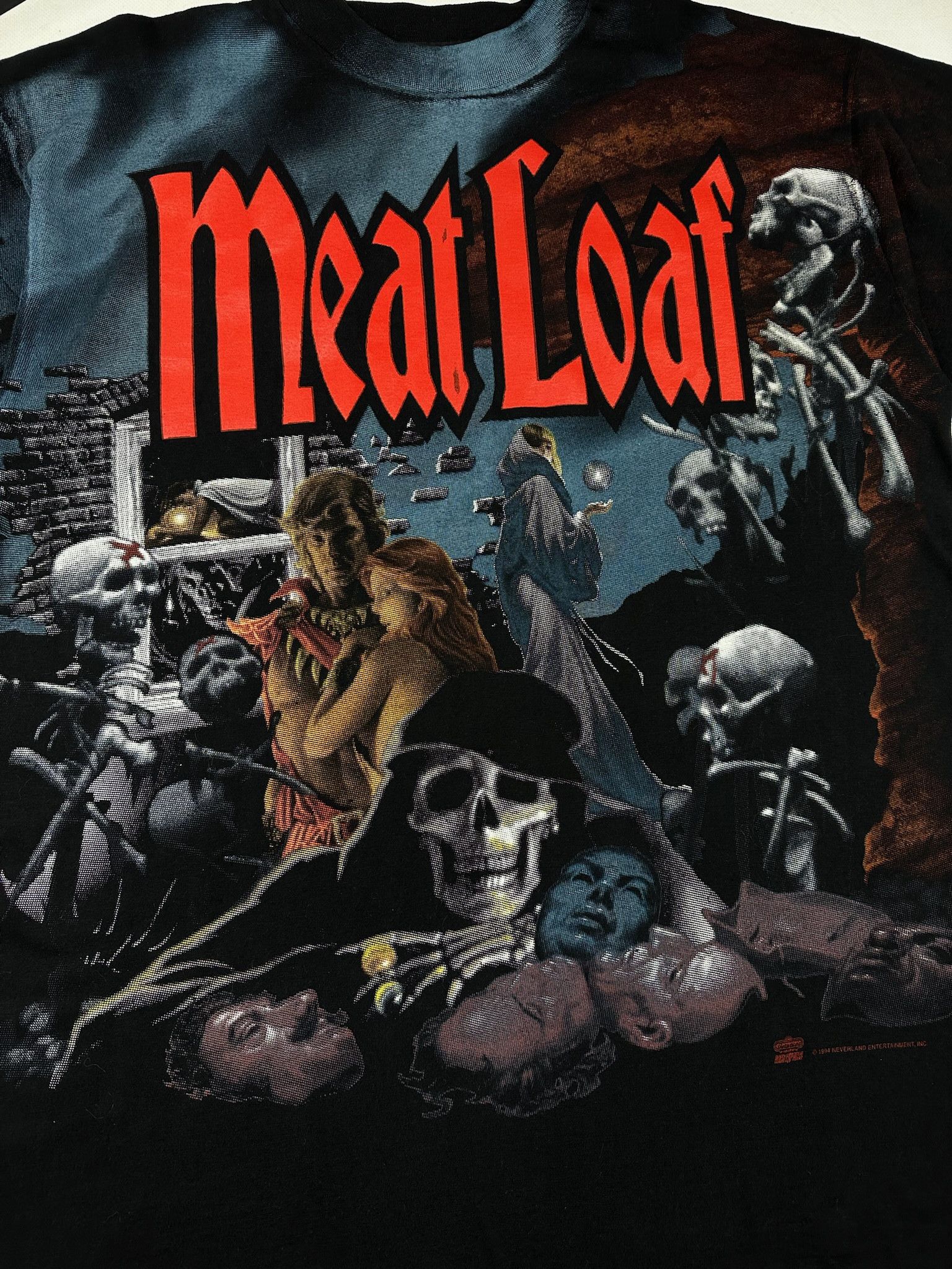 Band Tees Vintage Meat Loaf T-Shirt Metal 90s AOP Size US XL / EU 56 / 4 - 2 Thumbnail