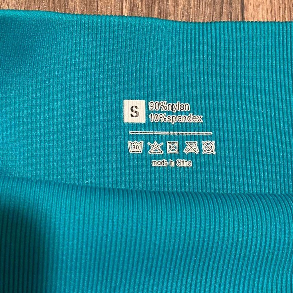 The Unbranded Brand Blue Seamless high waisted gym shorts size S Size 27" / US 4 / IT 40 - 3 Thumbnail