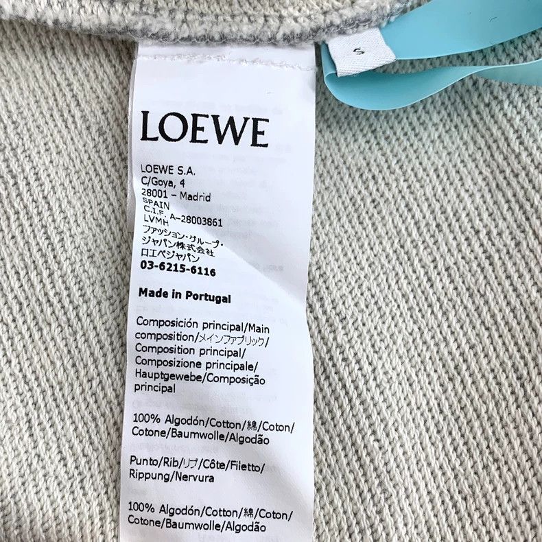 Loewe LOEWE Grey label logo hooded drawstring long sleeve hoodie Size S / US 4 / IT 40 - 6 Thumbnail