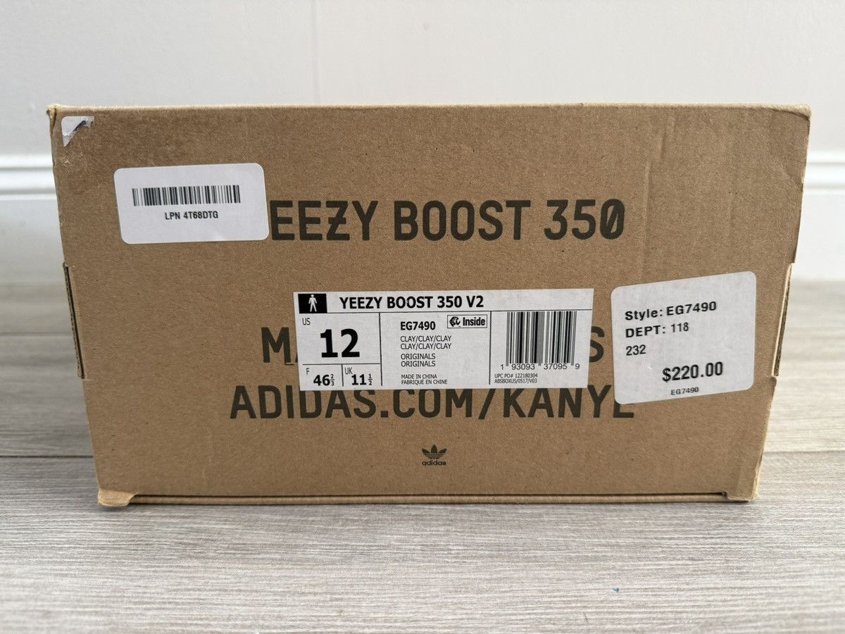 Adidas 2019 Men's ADIDAS Yeezy Boost 350 V2 EG7490 Clay Sz 12 Used Size US 12 / EU 45 - 11 Thumbnail