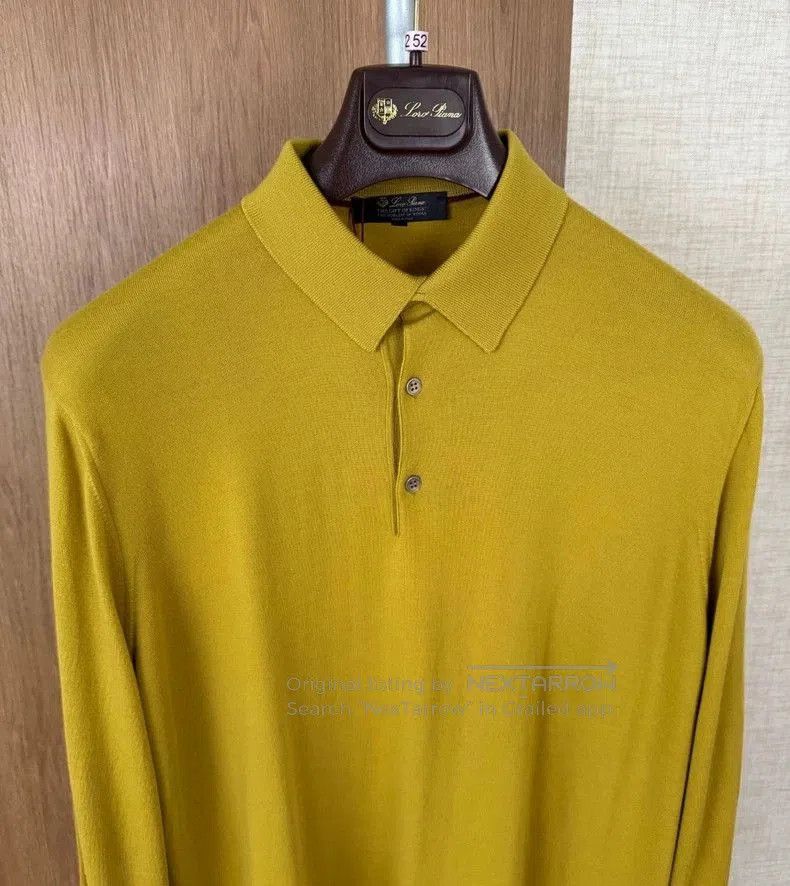 Loro Piana Long Sleeve Knit Polo.