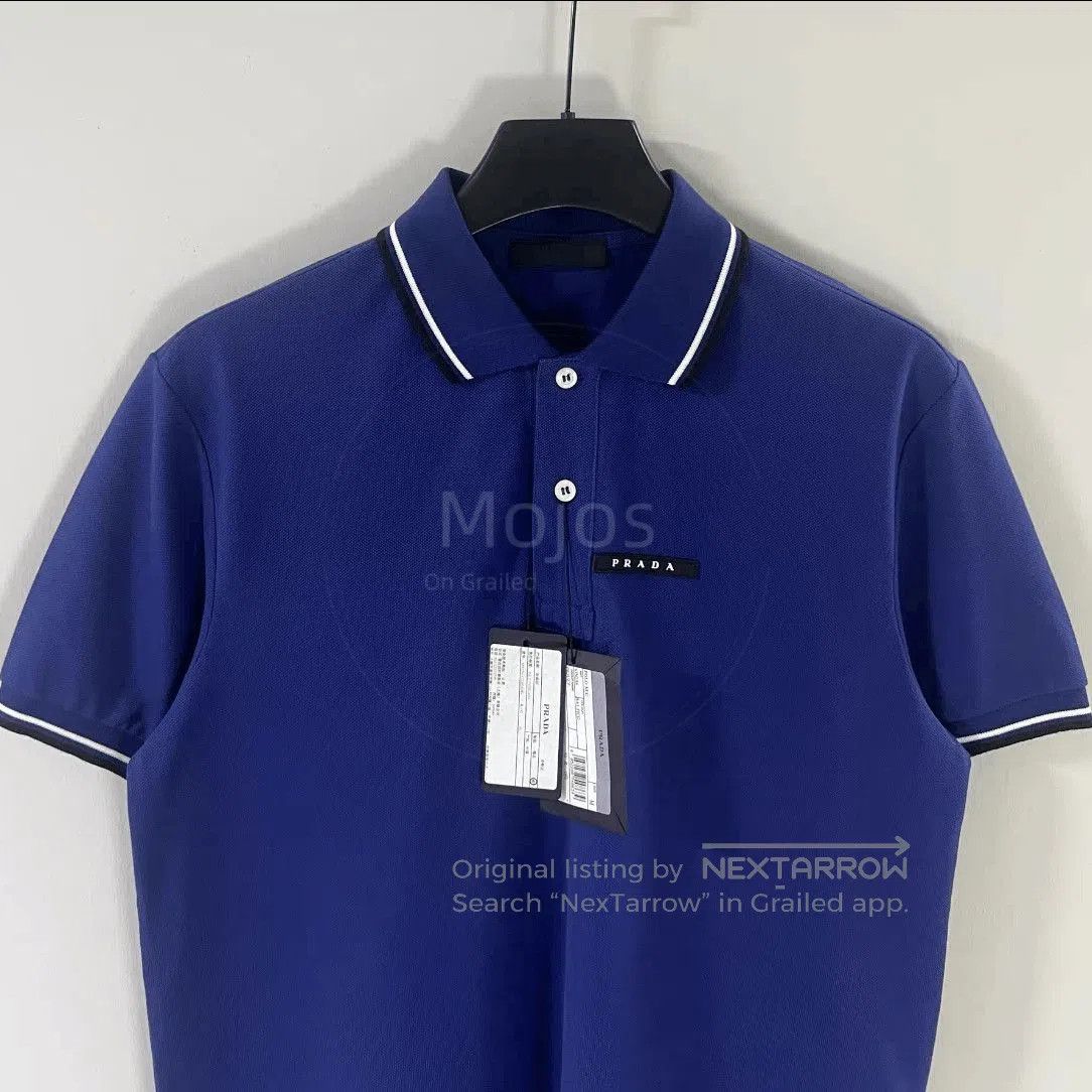Prada Prada Logo Tag White Line Polo. Size US M / EU 48-50 / 2 - 3 Thumbnail