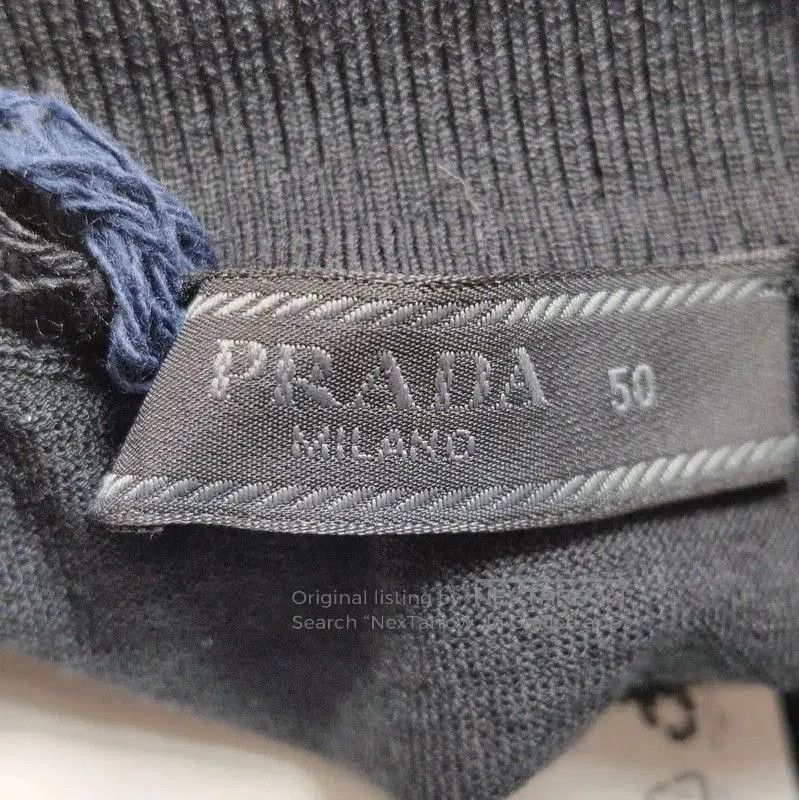 Prada Prada Black Wool Logo Knit Pullover for Men. Size US L / EU 52-54 / 3 - 4 Thumbnail