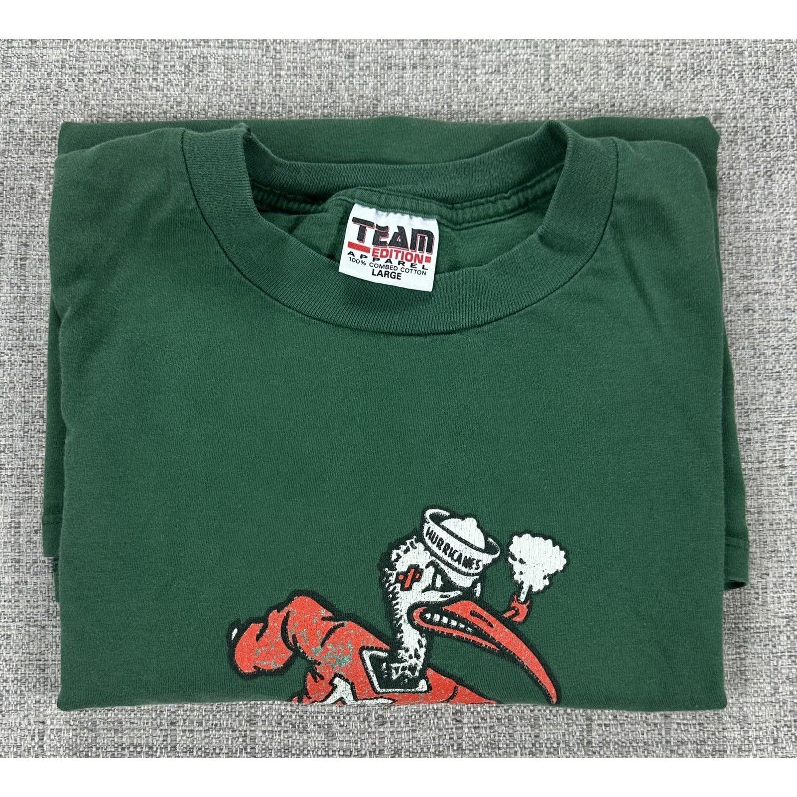 Other Miami Hurricanes Shirt Sz Large Wrap Around Team Edition 90s Size US L / EU 52-54 / 3 - 13 Thumbnail