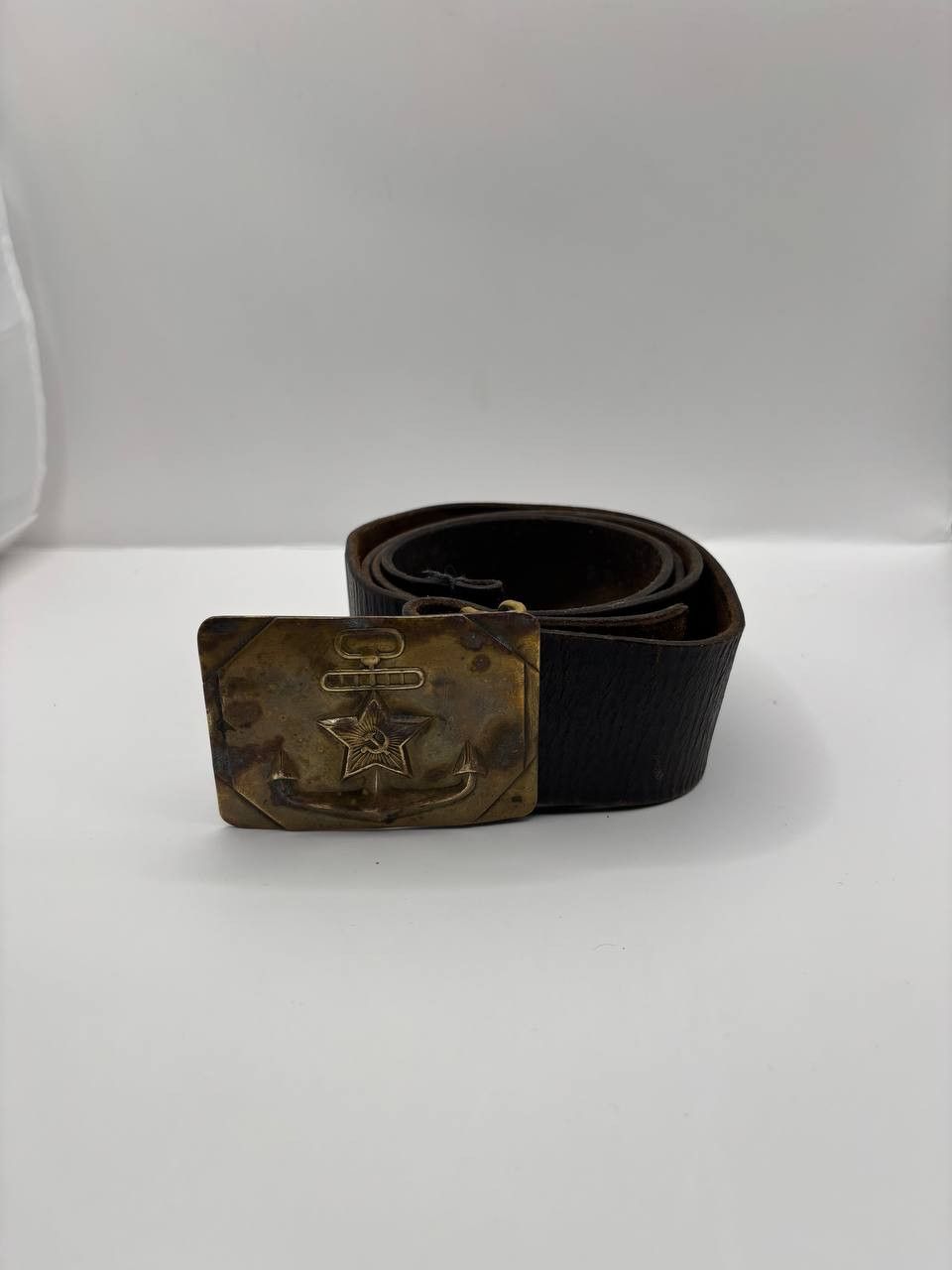 Vintage Vintage Soviet Navy Anchor Belt Brass Buckle Size ONE SIZE - 1 Thumbnail