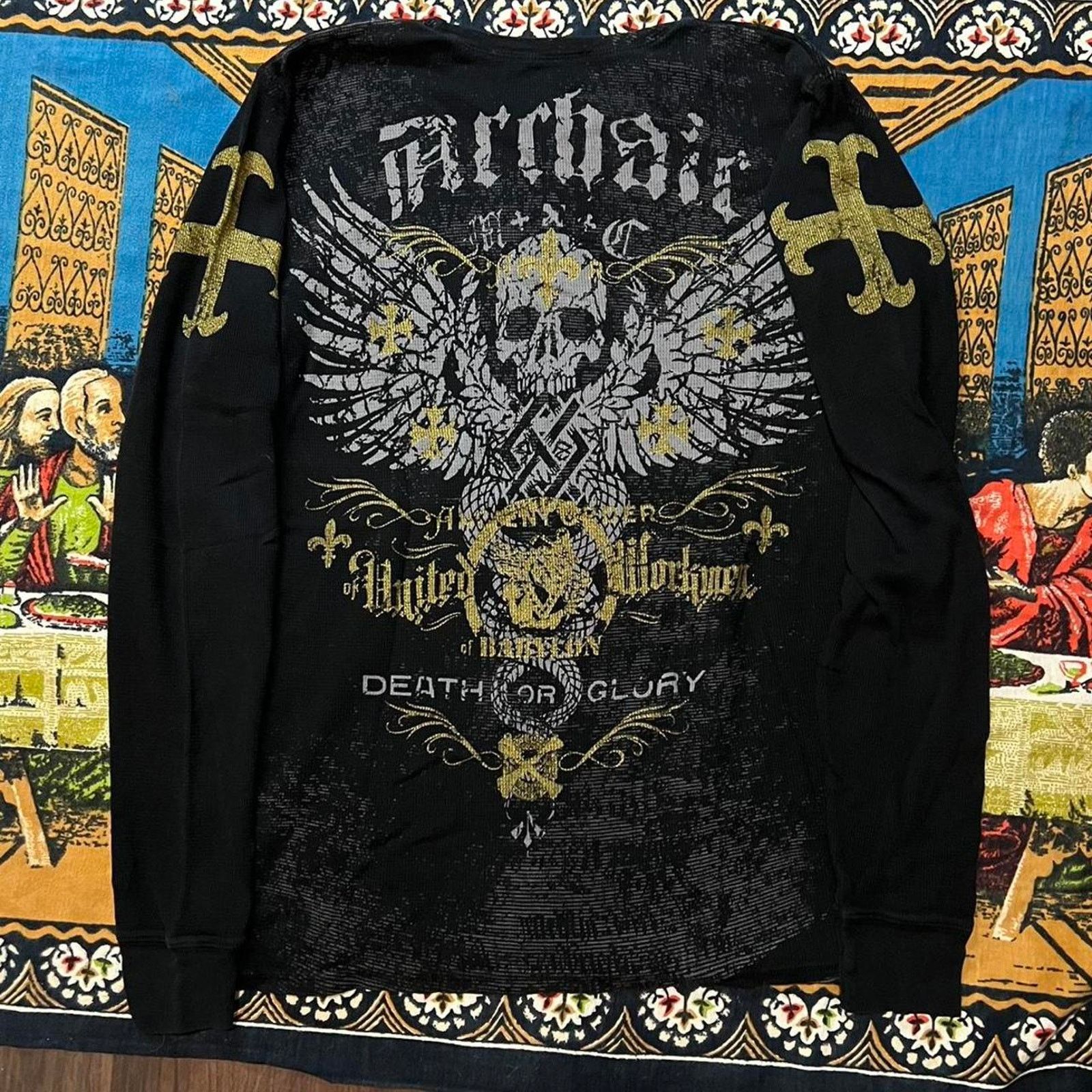 Affliction mens affliction thermal shirt mma elite tapout y2k archaic Size US L / EU 52-54 / 3 - 1 Thumbnail