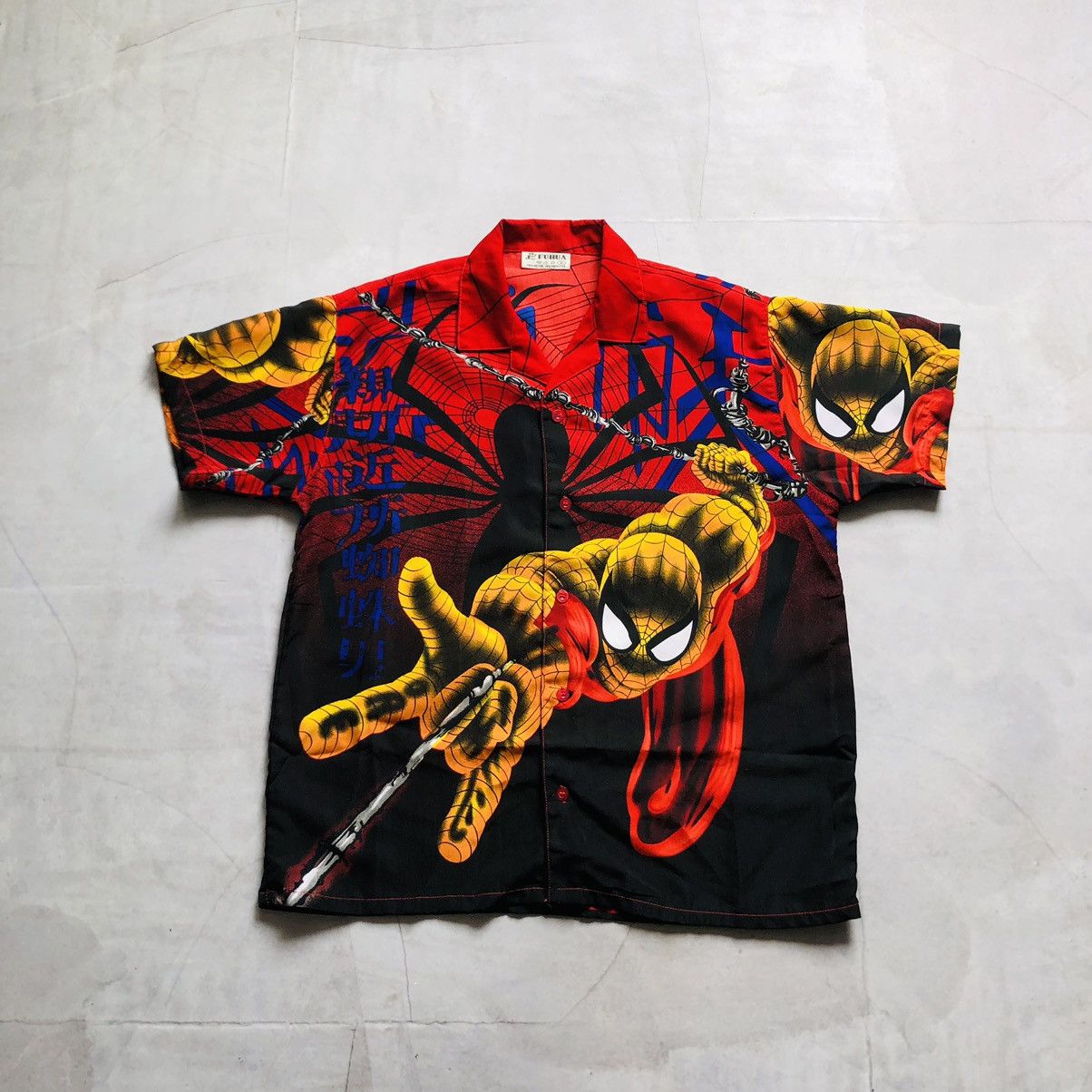 Band Tees × Marvel Comics × Vintage VintageY2K Aloha Wear Spider Man Shirt Summer American Hype Size US S / EU 44-46 / 1 - 1 Thumbnail