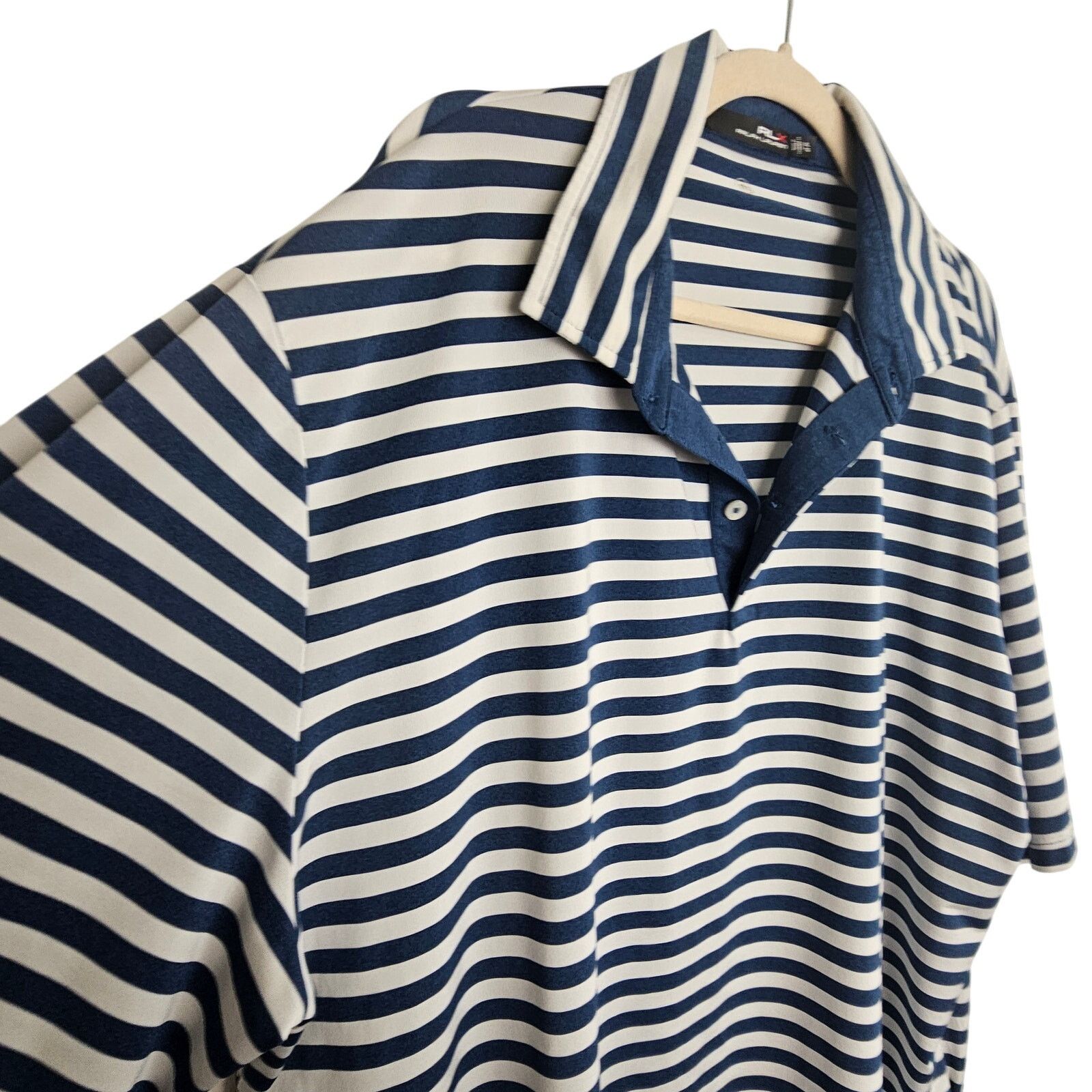 RLX Ralph Lauren Ralph Lauren RLX Striped Golf Polo Shirt XXL Active Athletic Size US XL / EU 56 / 4 - 5 Thumbnail