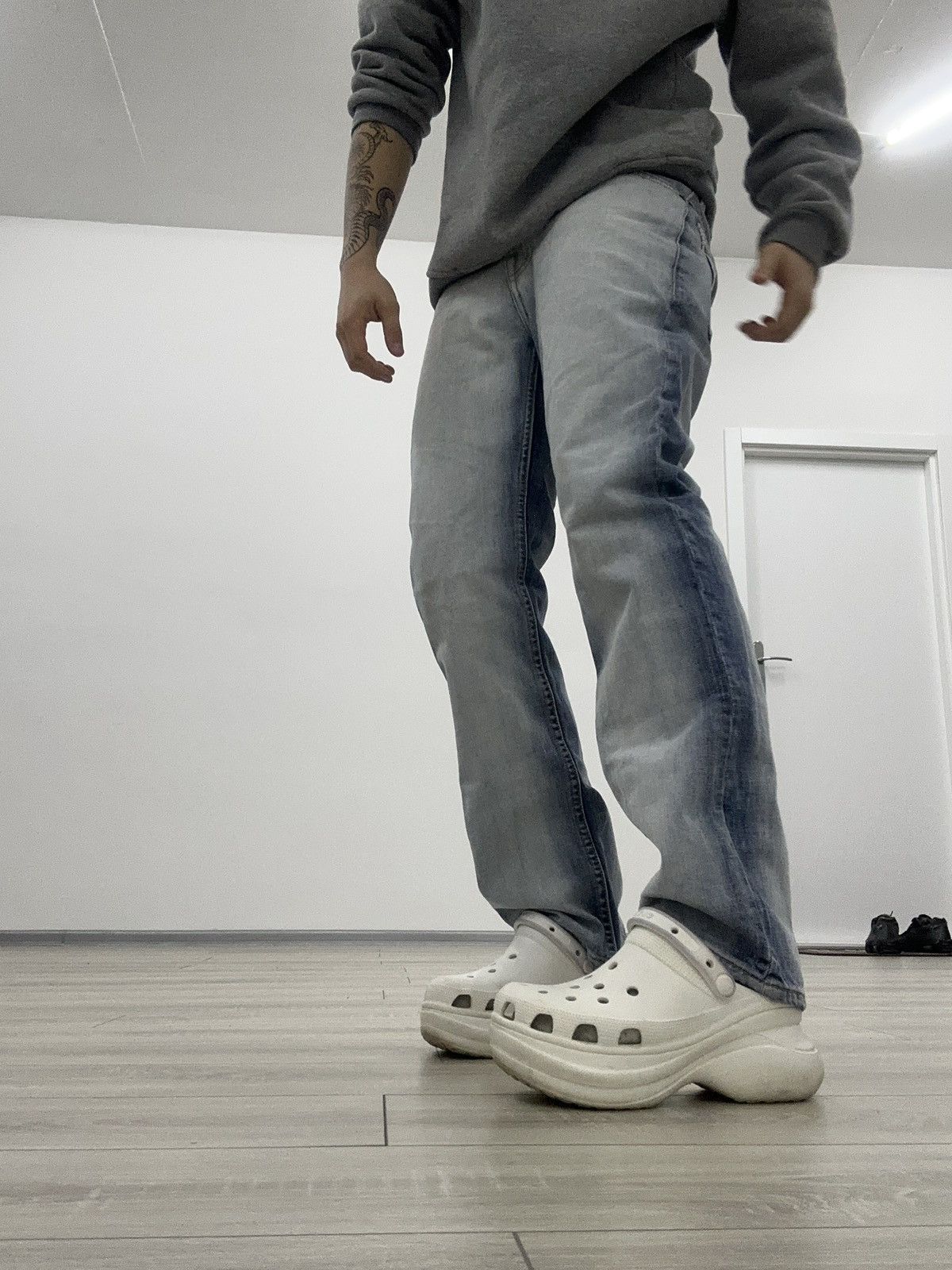 Hysteric Glamour Pele Pele Marc Buchanan Flared Bootcut Y2K Light Jeans Size US 30 / EU 46 - 2 Thumbnail