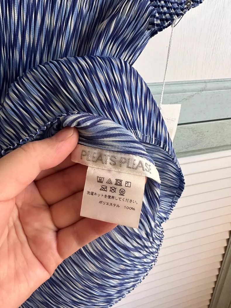 Issey Miyake Issey Miyake size:3 Blue patterned short-sleeved shirt Size XS / US 0-2 / IT 36-38 - 7 Thumbnail
